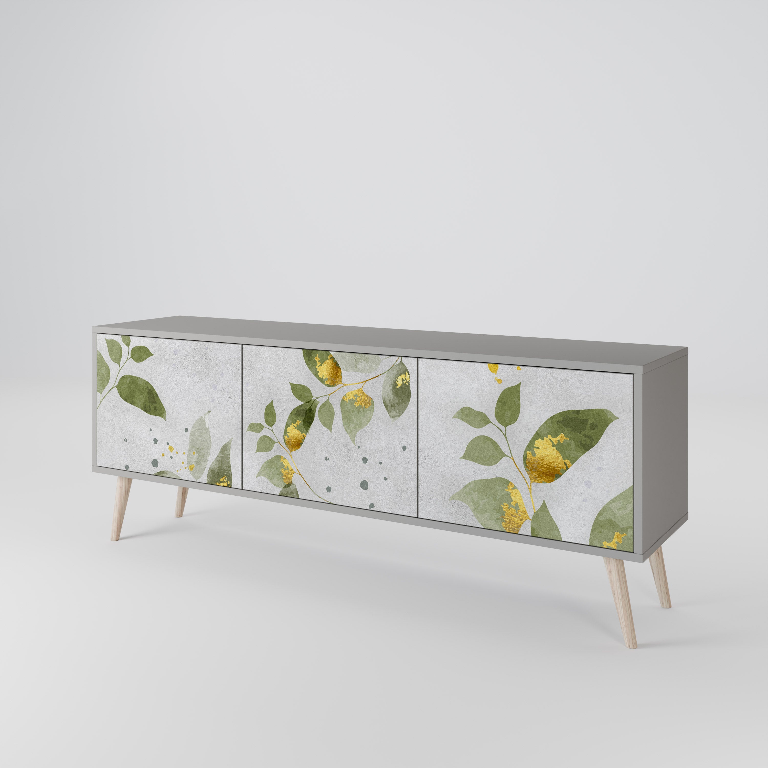ELEGANT BOTANICS Szafka RTV 3-drzwiowa korpus Szary