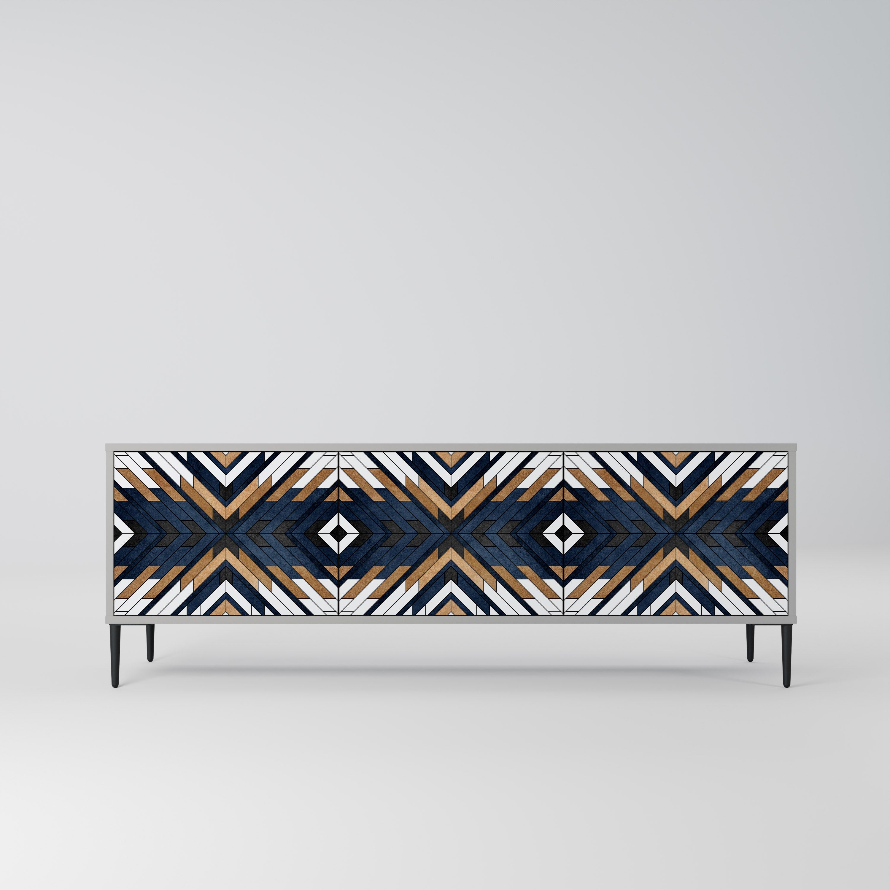 ARTFUL GEOMETRY Szafka RTV 3-drzwiowa korpus Szary