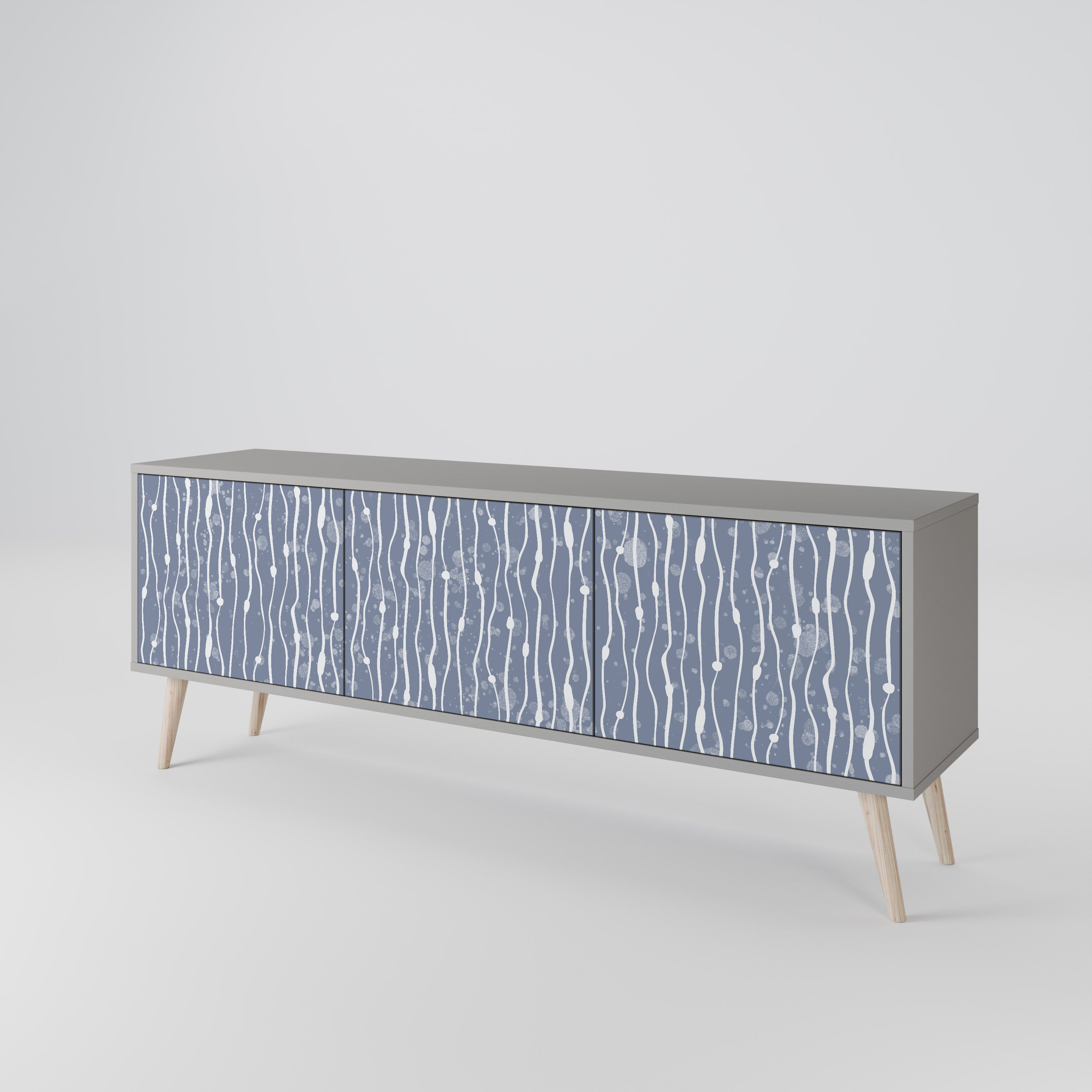 GRAPHITE RAIN Szafka RTV 3-drzwiowa korpus Szary