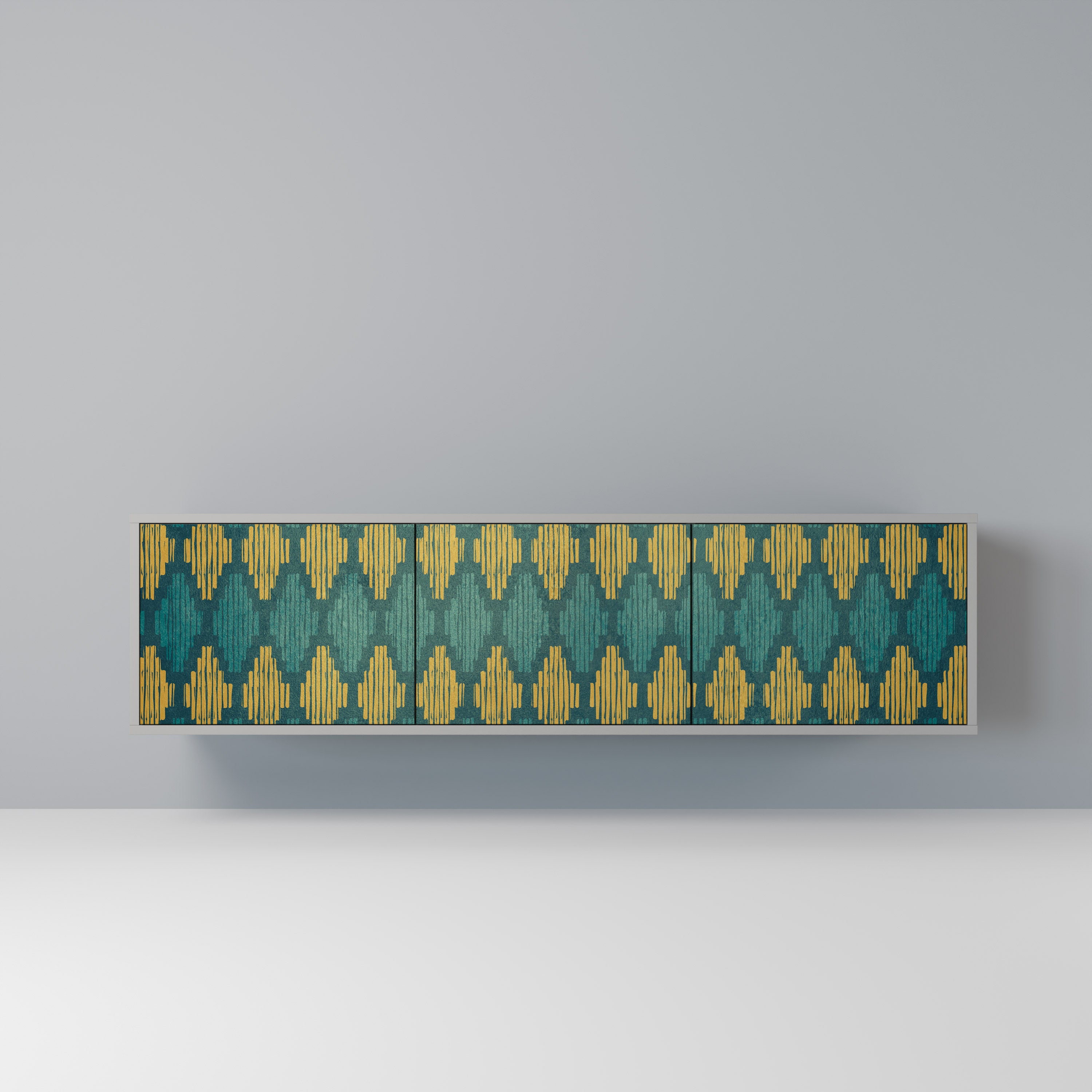 POLYGONS Szafka RTV 3-drzwiowa korpus Szary