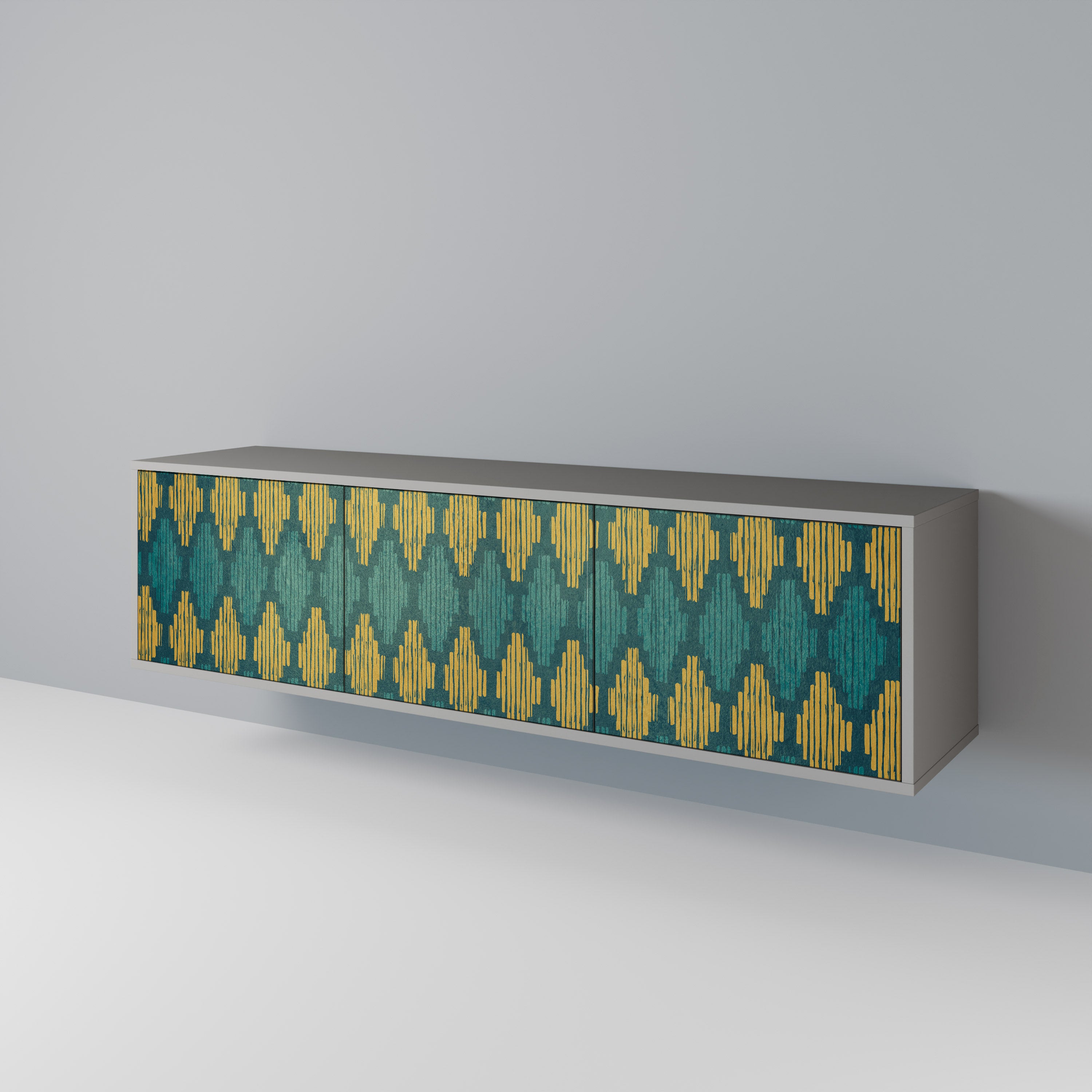 POLYGONS Szafka RTV 3-drzwiowa korpus Szary