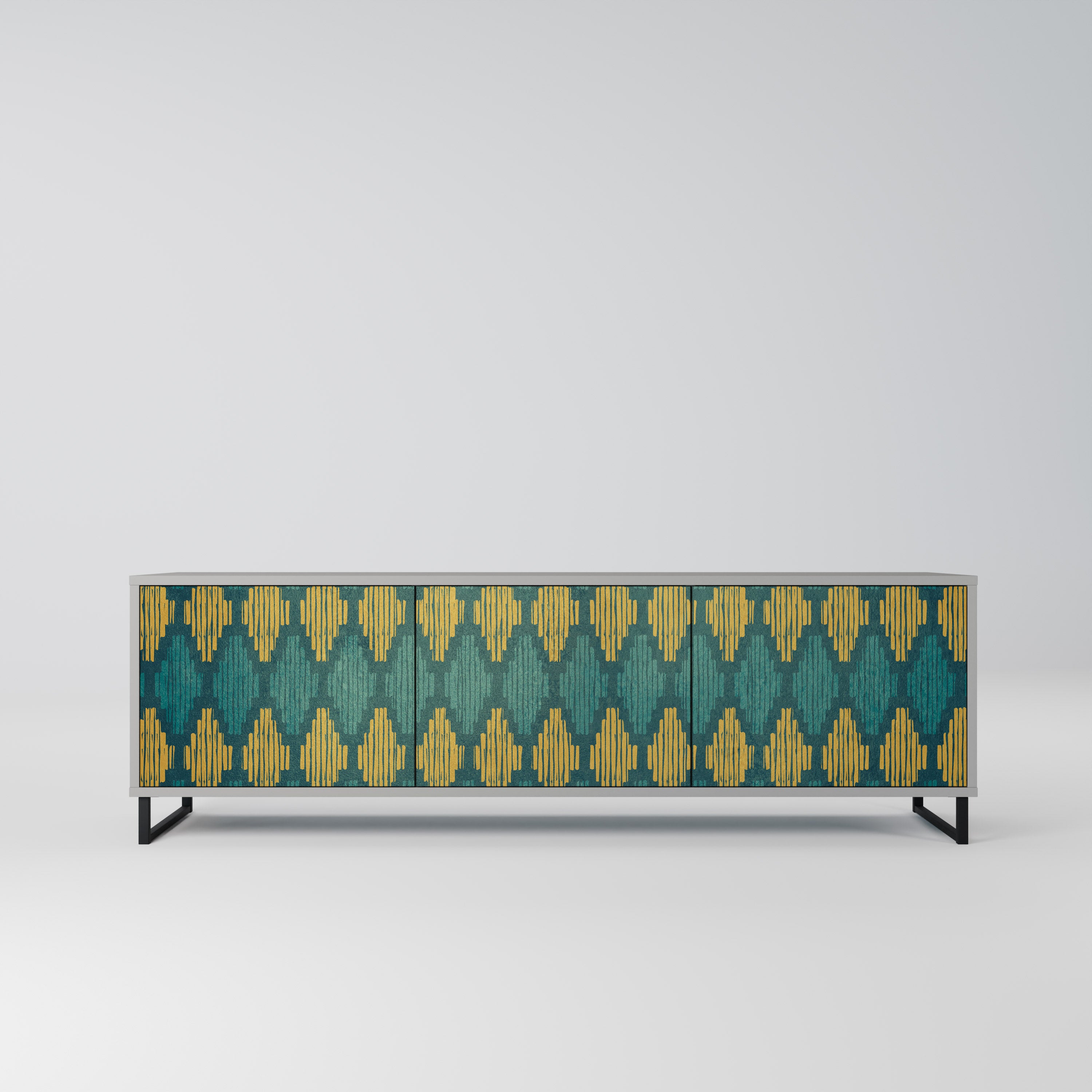 POLYGONS Szafka RTV 3-drzwiowa korpus Szary