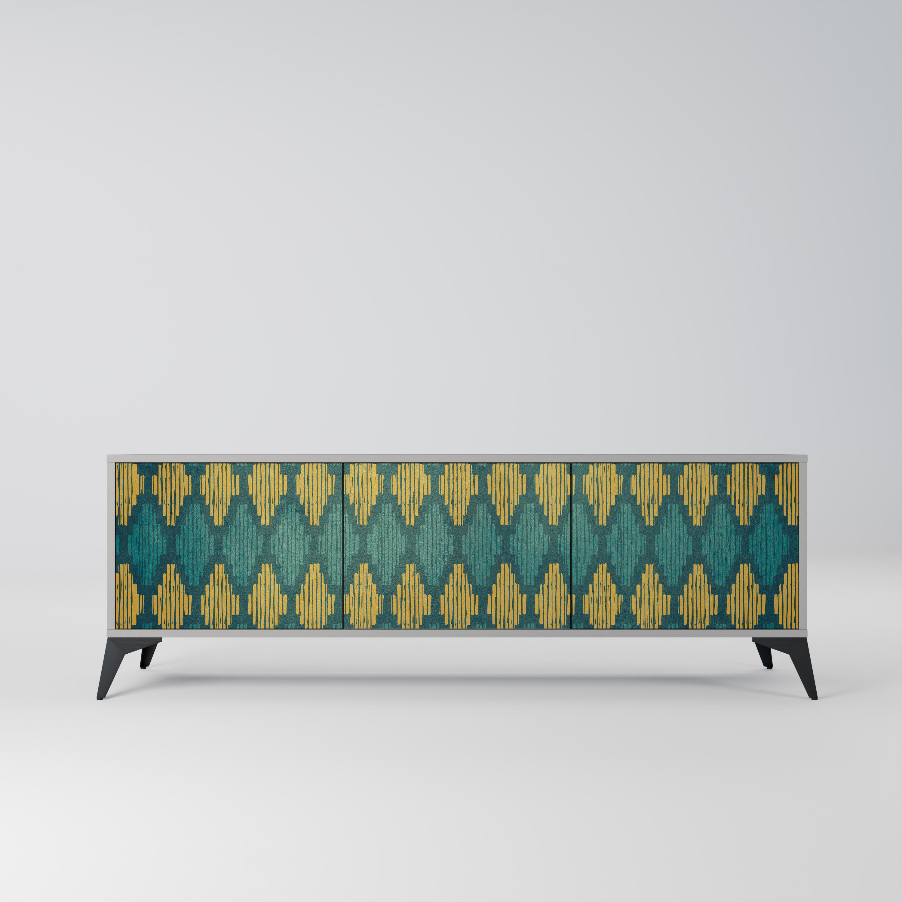 POLYGONS Szafka RTV 3-drzwiowa korpus Szary