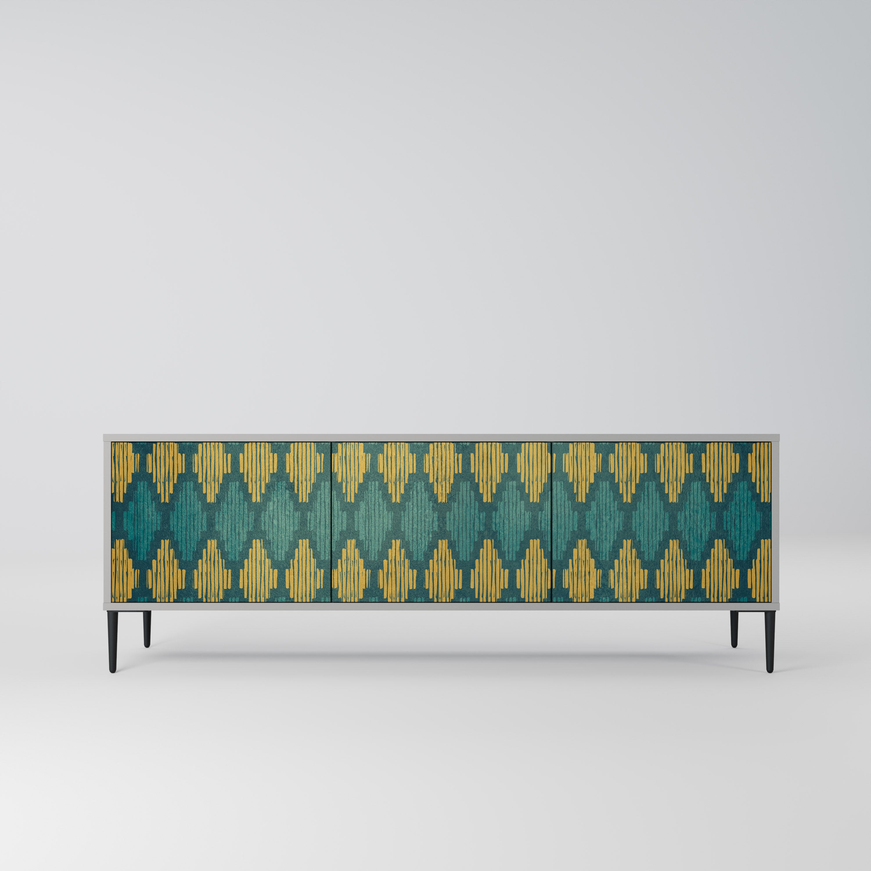 POLYGONS Szafka RTV 3-drzwiowa korpus Szary