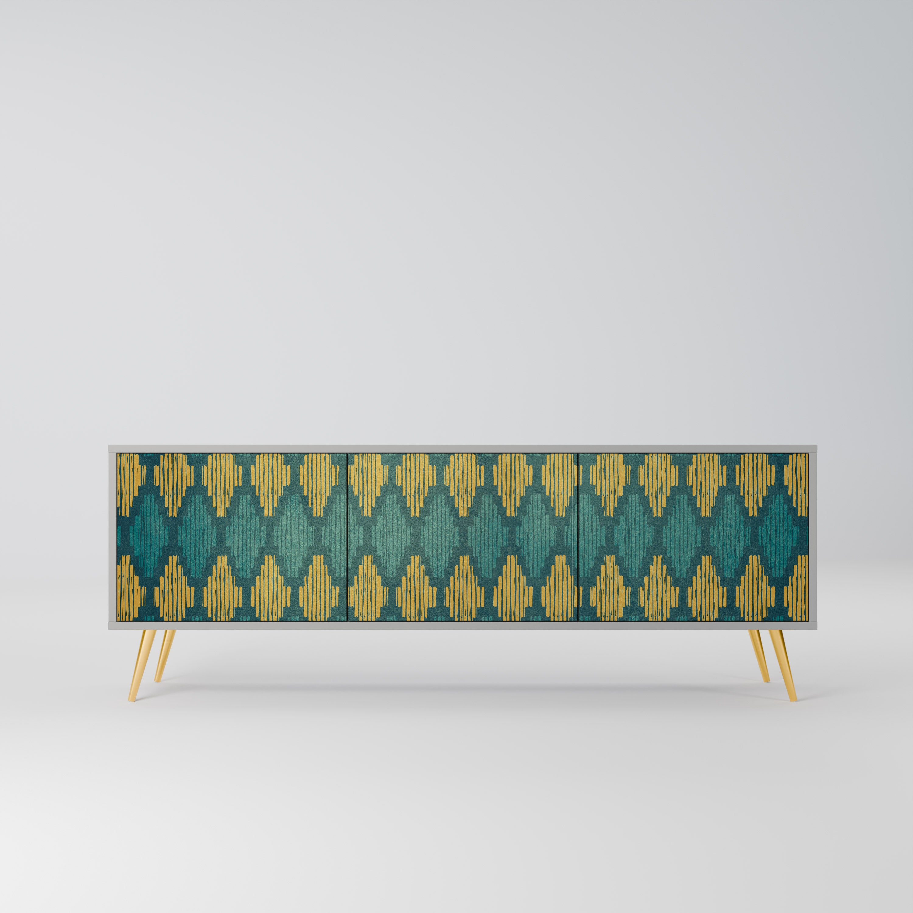 POLYGONS Szafka RTV 3-drzwiowa korpus Szary