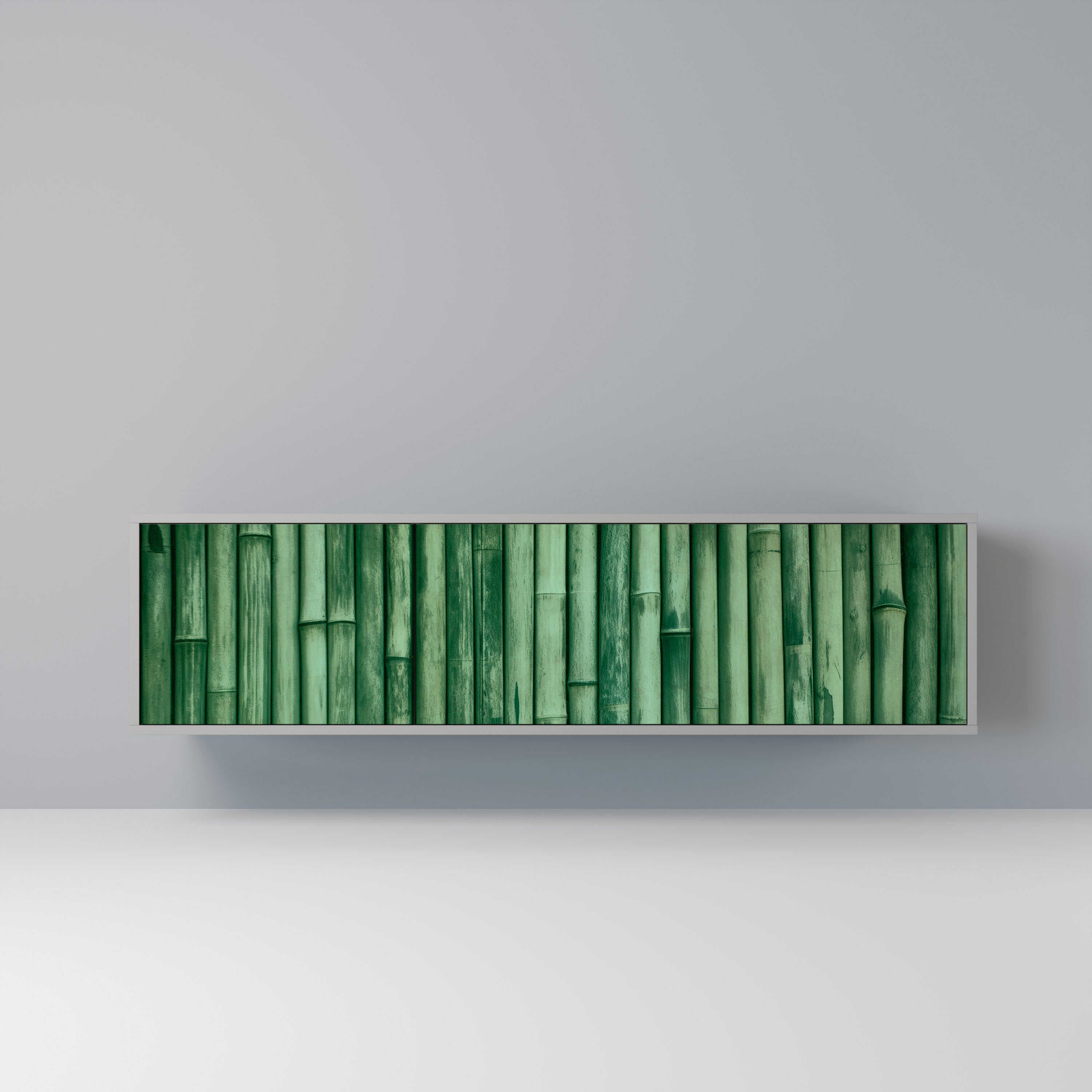 NATURAL GREEN Szafka RTV 3-drzwiowa korpus Szary