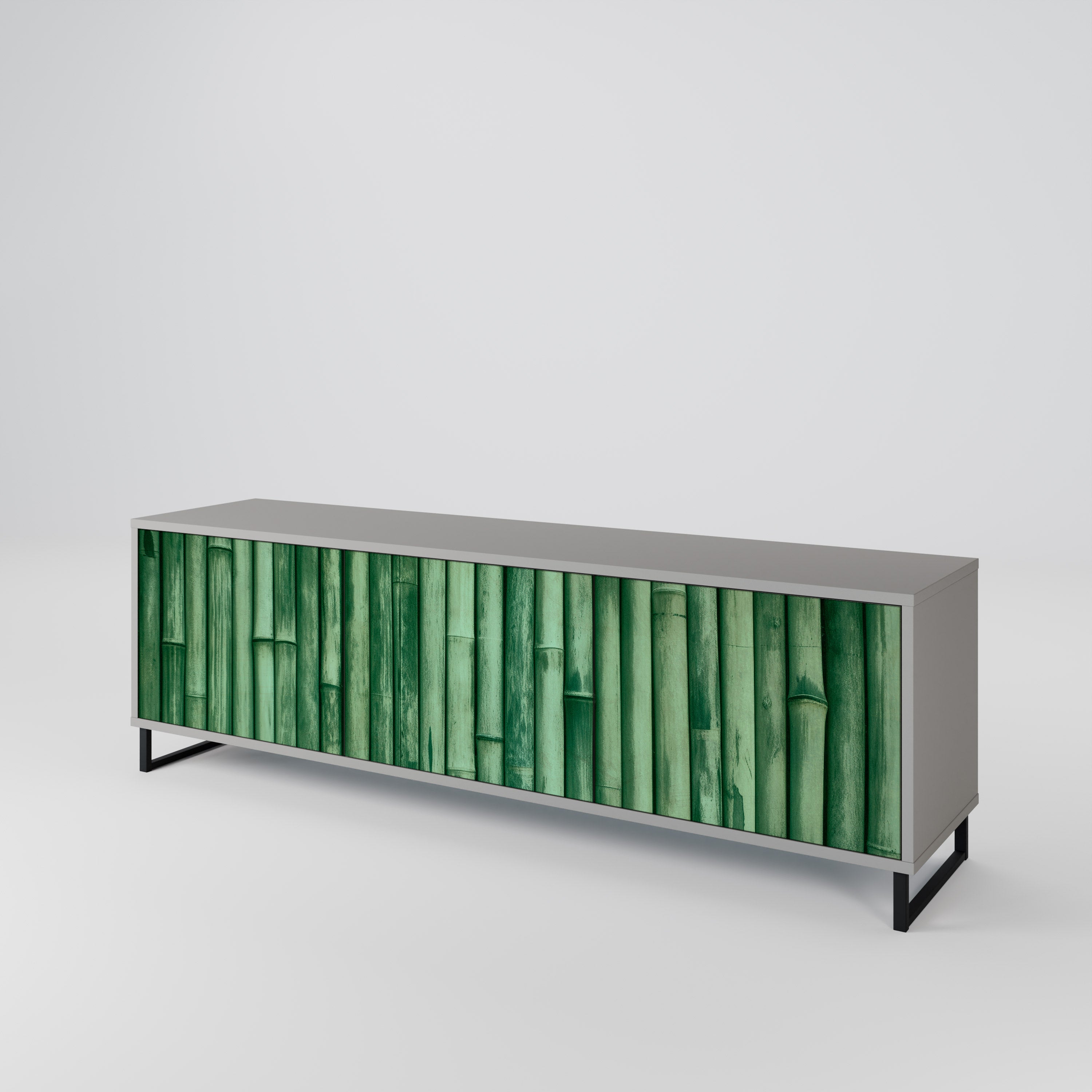 NATURAL GREEN Szafka RTV 3-drzwiowa korpus Szary