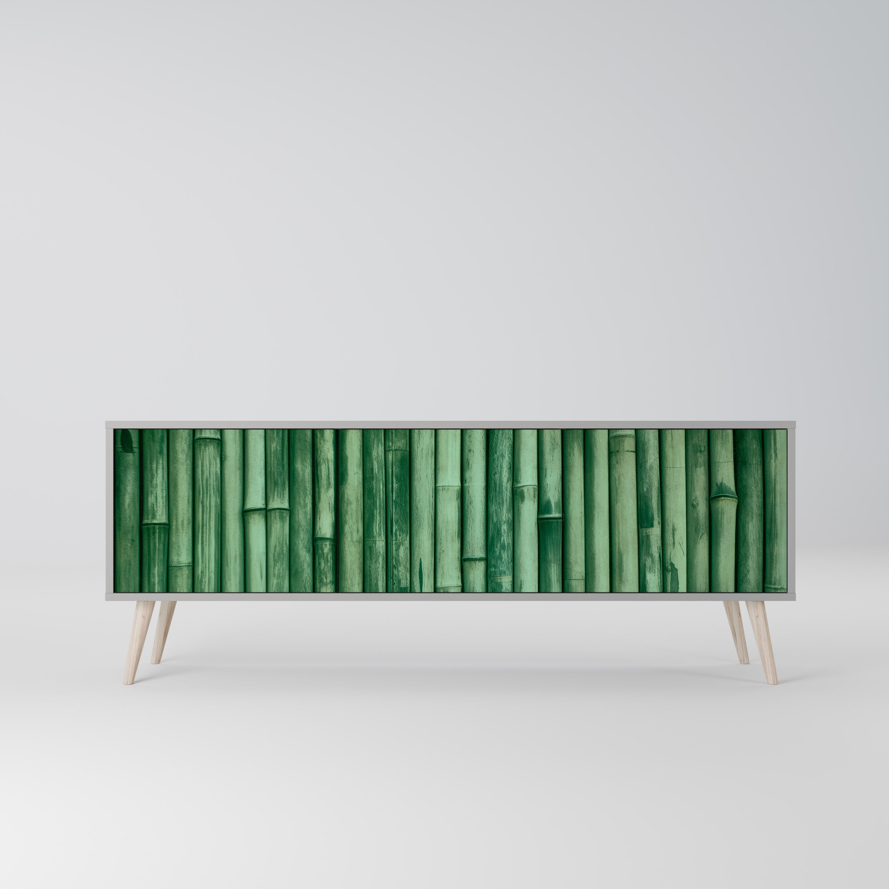NATURAL GREEN Szafka RTV 3-drzwiowa korpus Szary