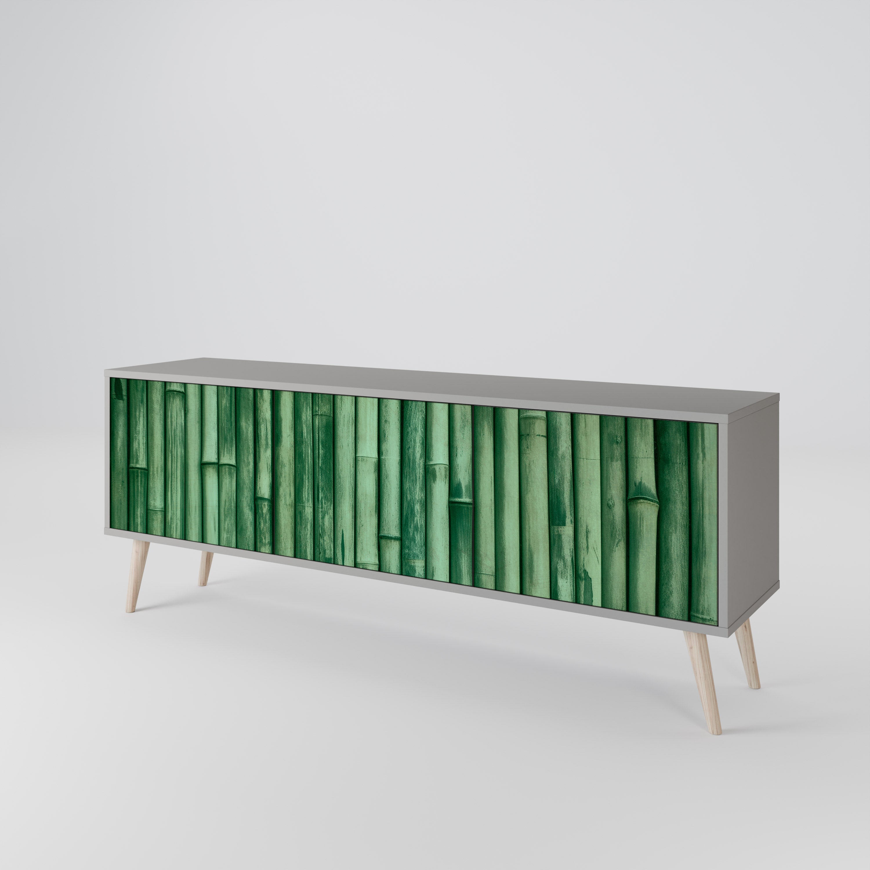NATURAL GREEN Szafka RTV 3-drzwiowa korpus Szary