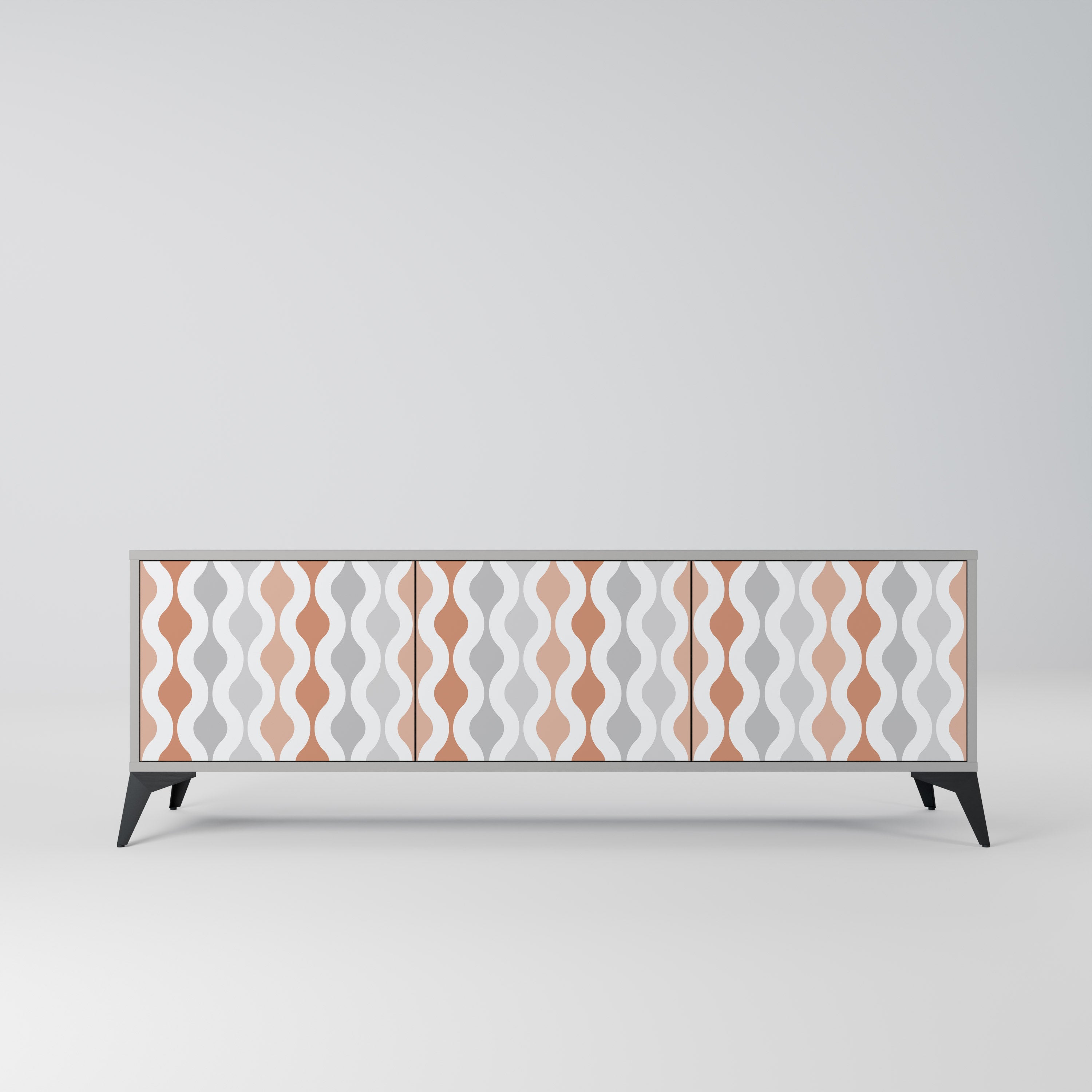 HAZY NOSTALGIA Szafka RTV 3-drzwiowa korpus Szary