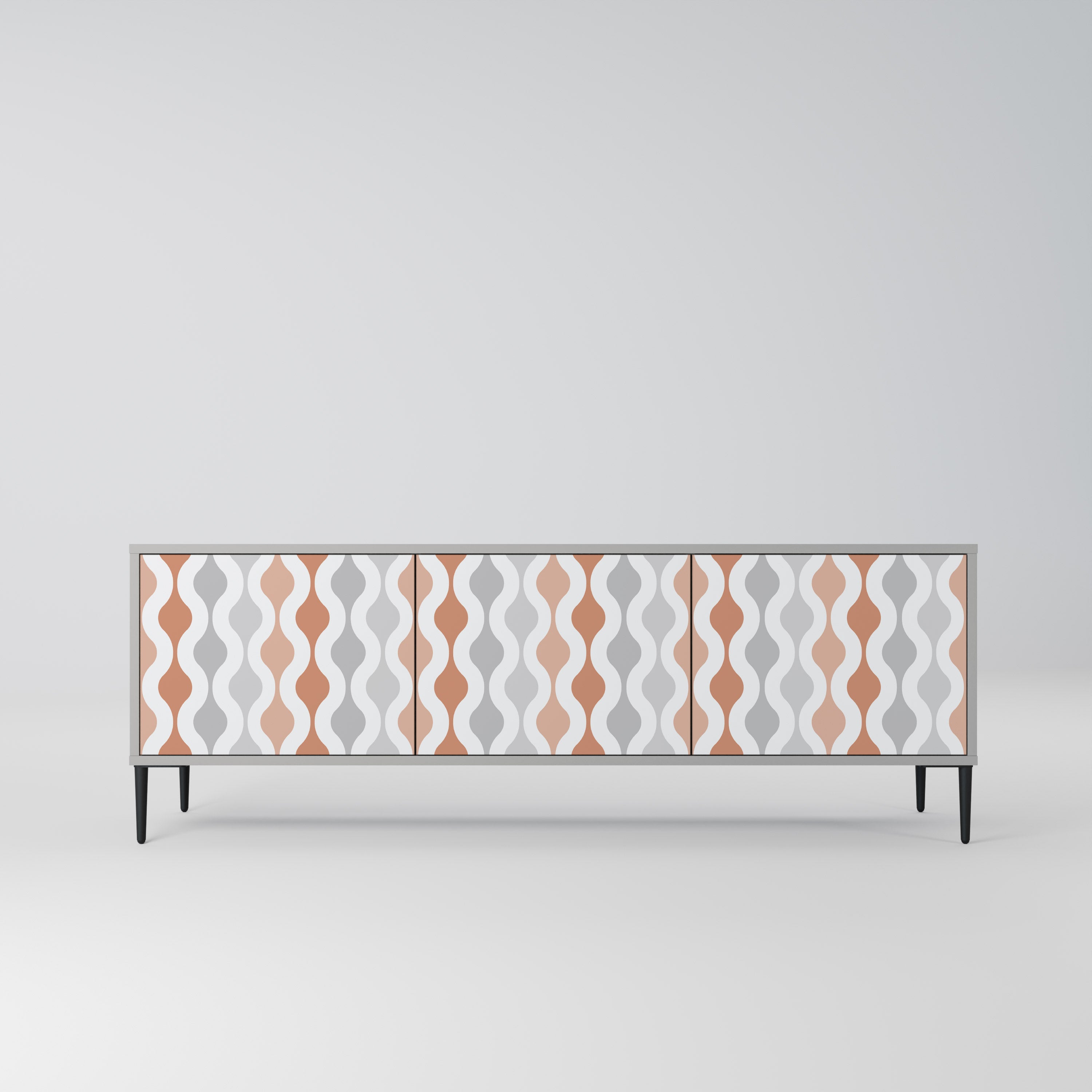 HAZY NOSTALGIA Szafka RTV 3-drzwiowa korpus Szary