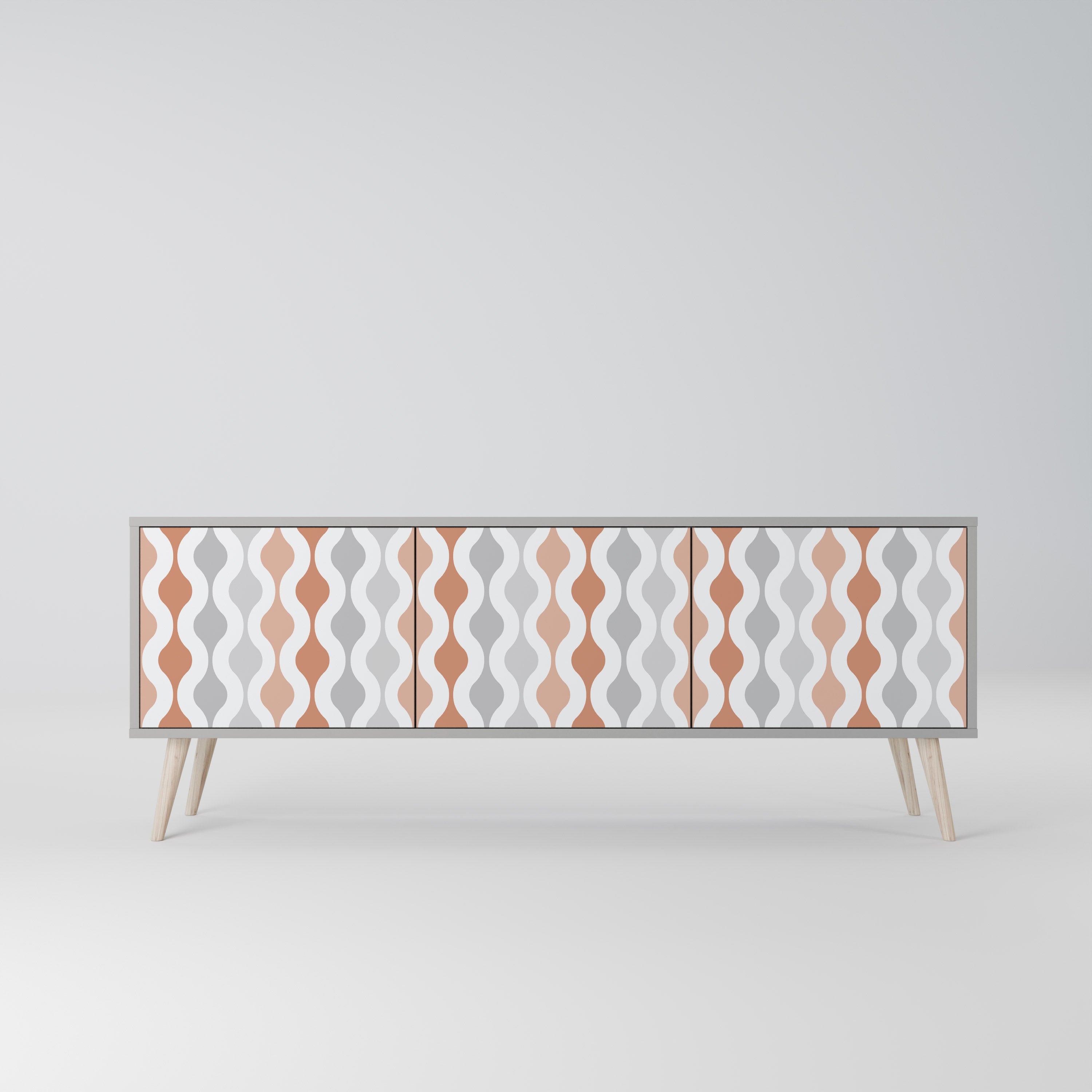 HAZY NOSTALGIA Szafka RTV 3-drzwiowa korpus Szary