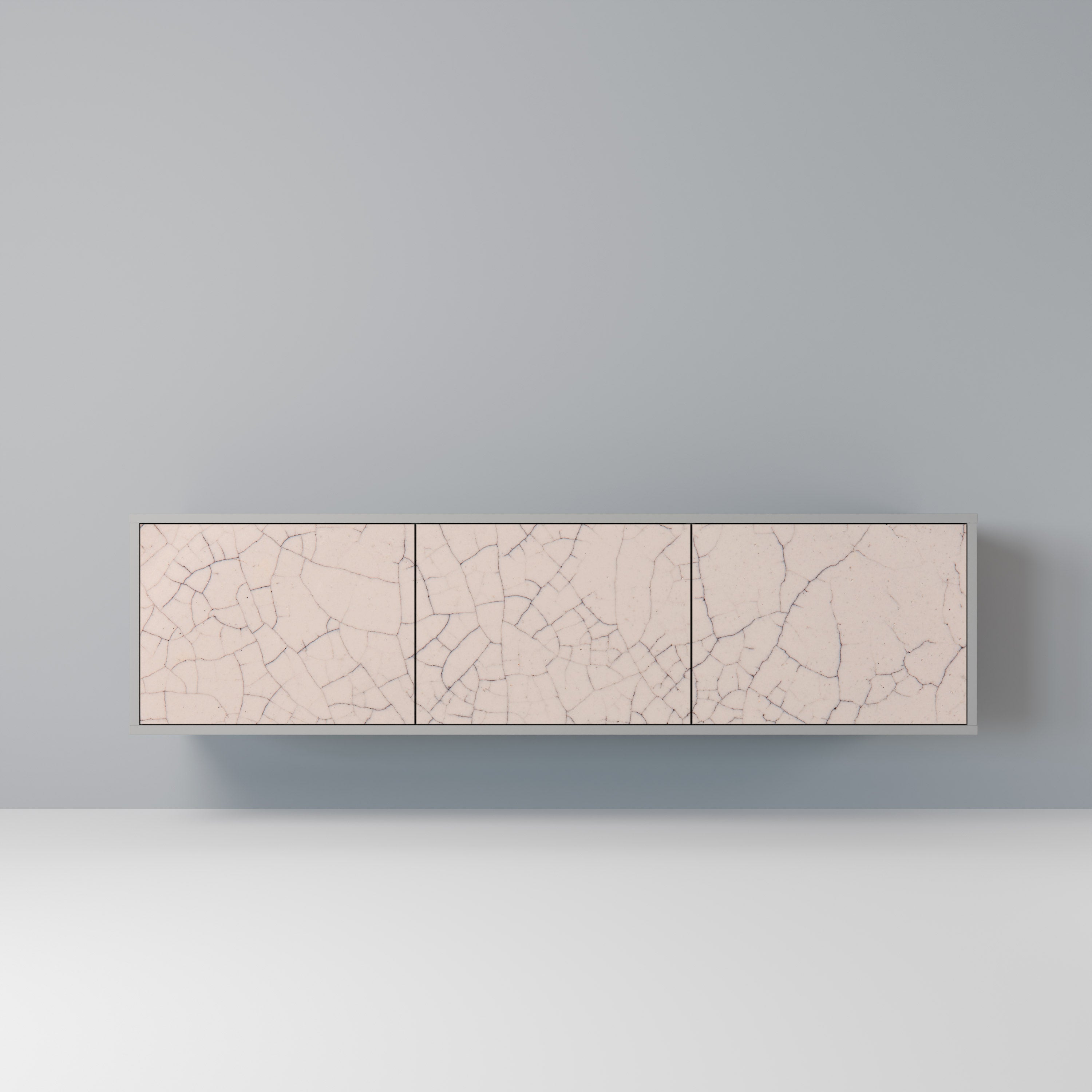 CERAMIC TEXTURE Szafka RTV 3-drzwiowa korpus Szary