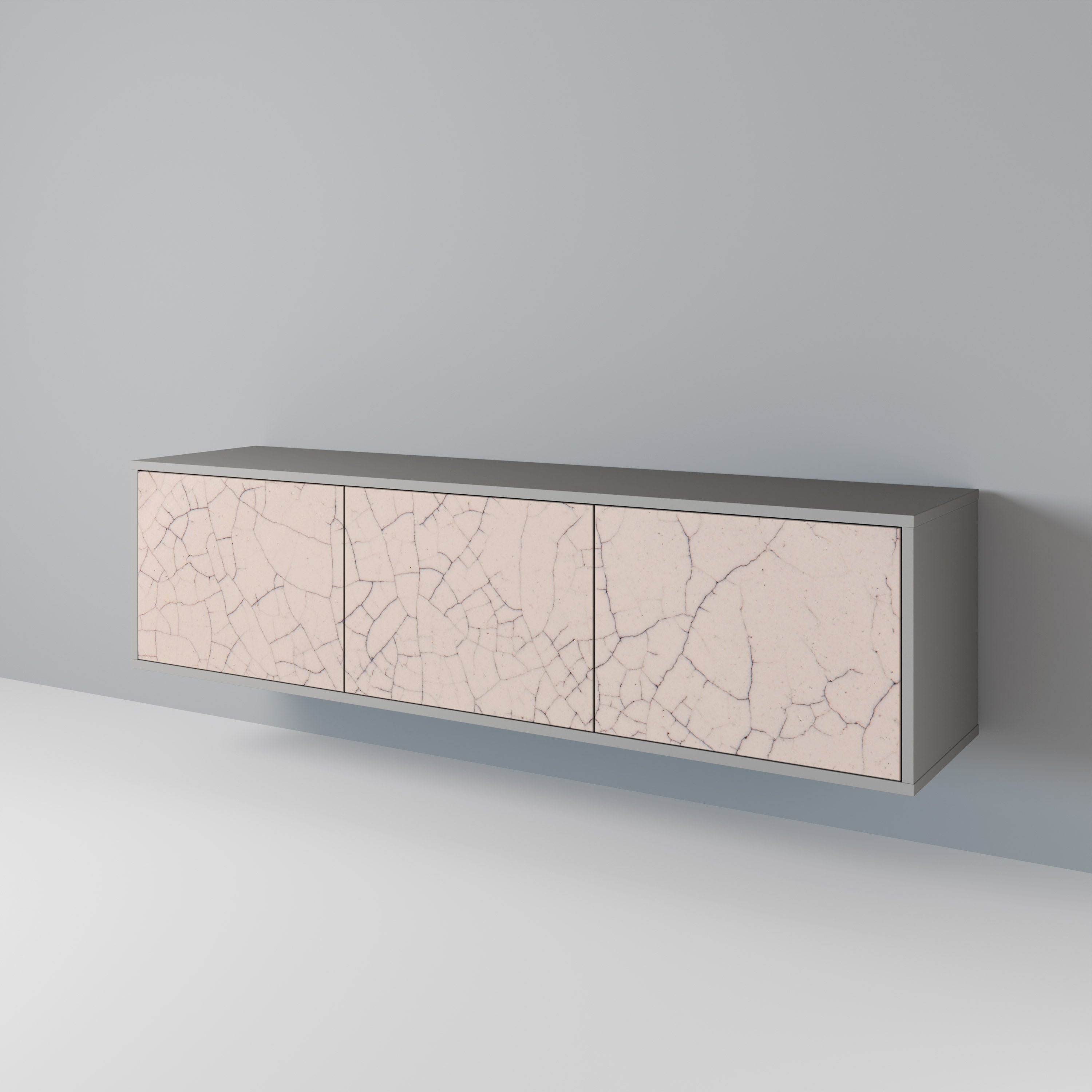 CERAMIC TEXTURE Szafka RTV 3-drzwiowa korpus Szary