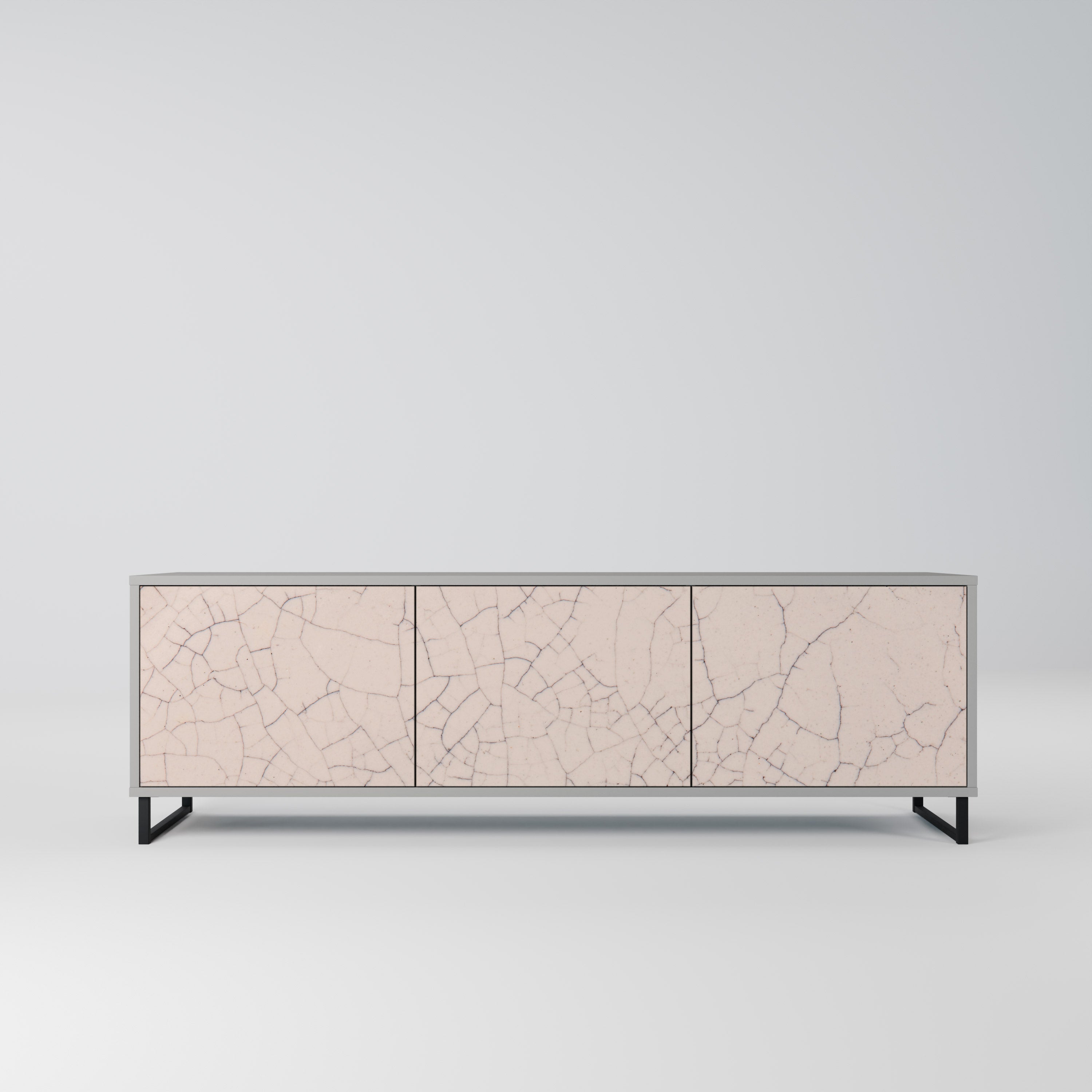 CERAMIC TEXTURE Szafka RTV 3-drzwiowa korpus Szary