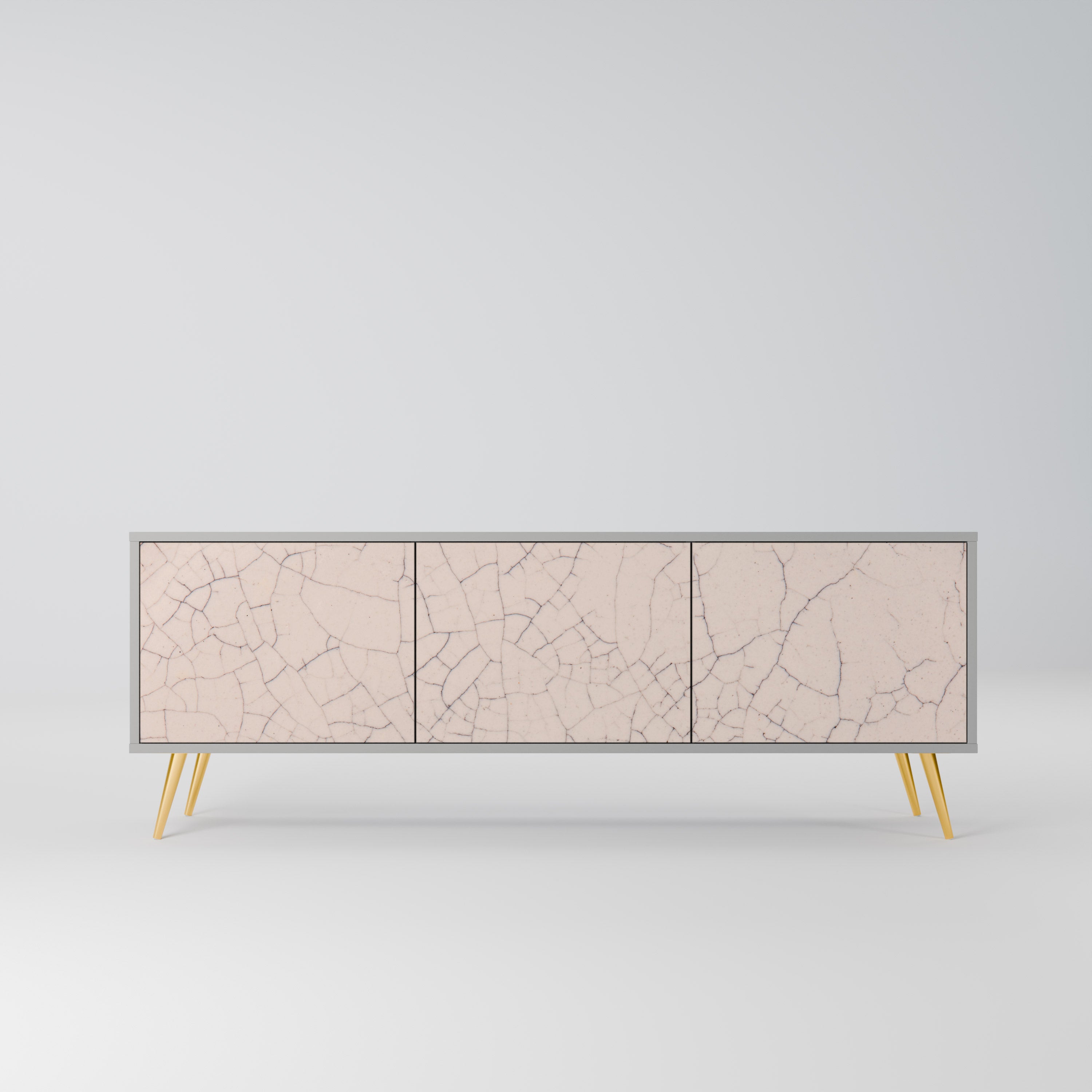 CERAMIC TEXTURE Szafka RTV 3-drzwiowa korpus Szary