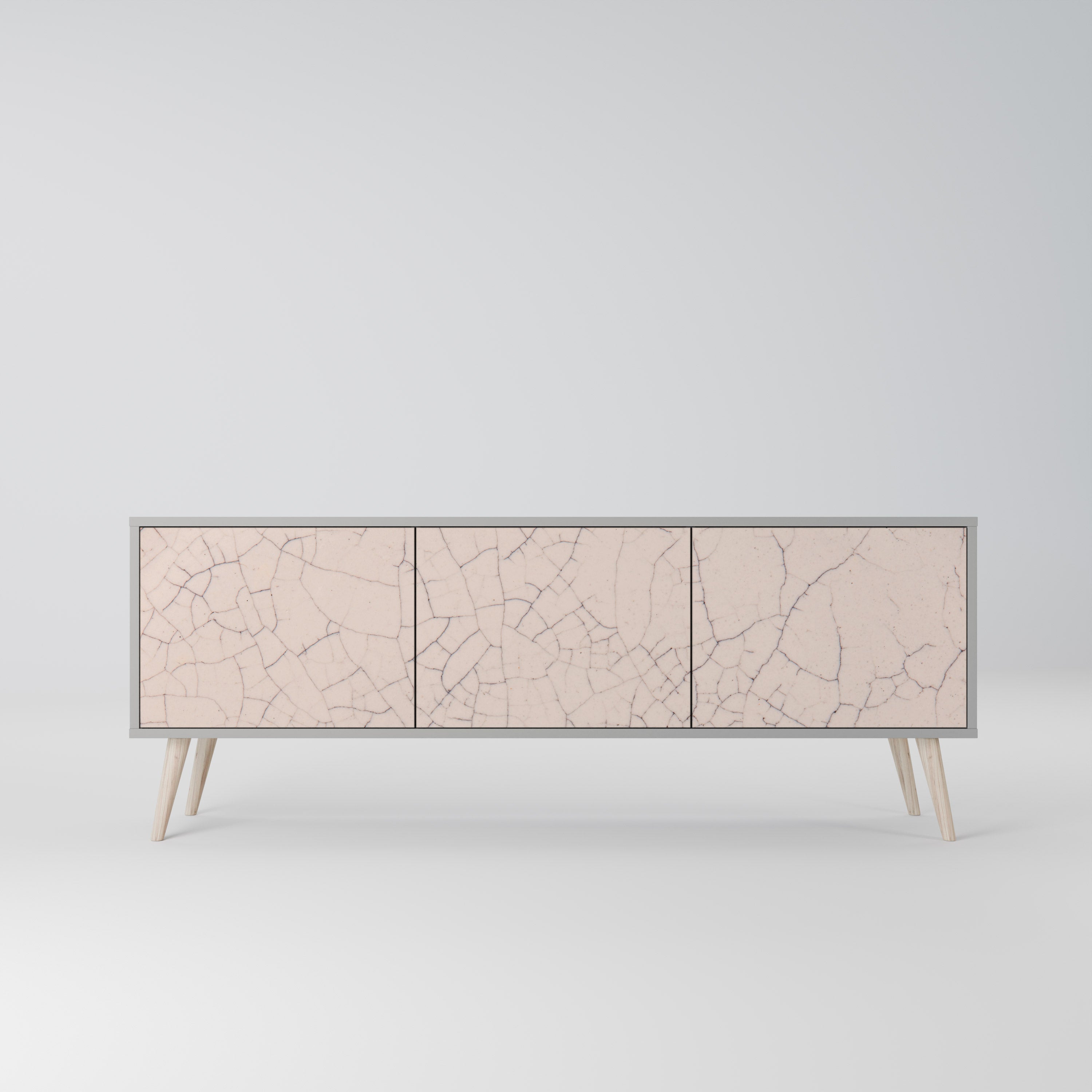 CERAMIC TEXTURE Szafka RTV 3-drzwiowa korpus Szary