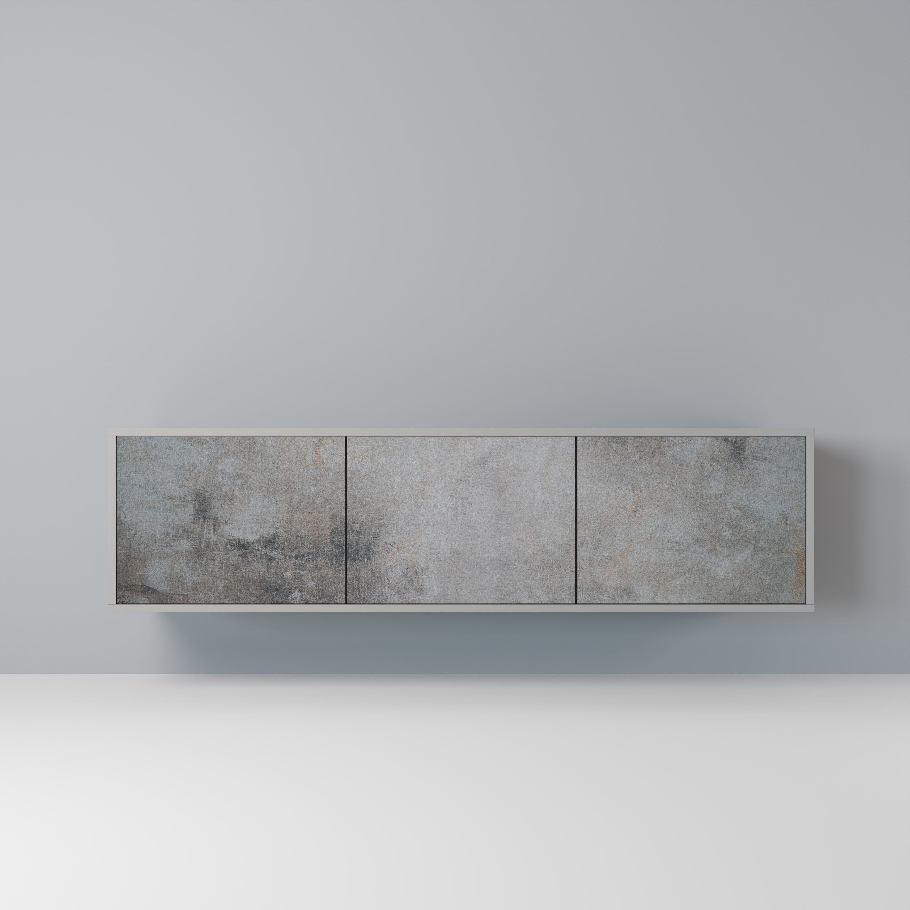 CONCRETE WALL Szafka RTV 3-drzwiowa korpus Szary