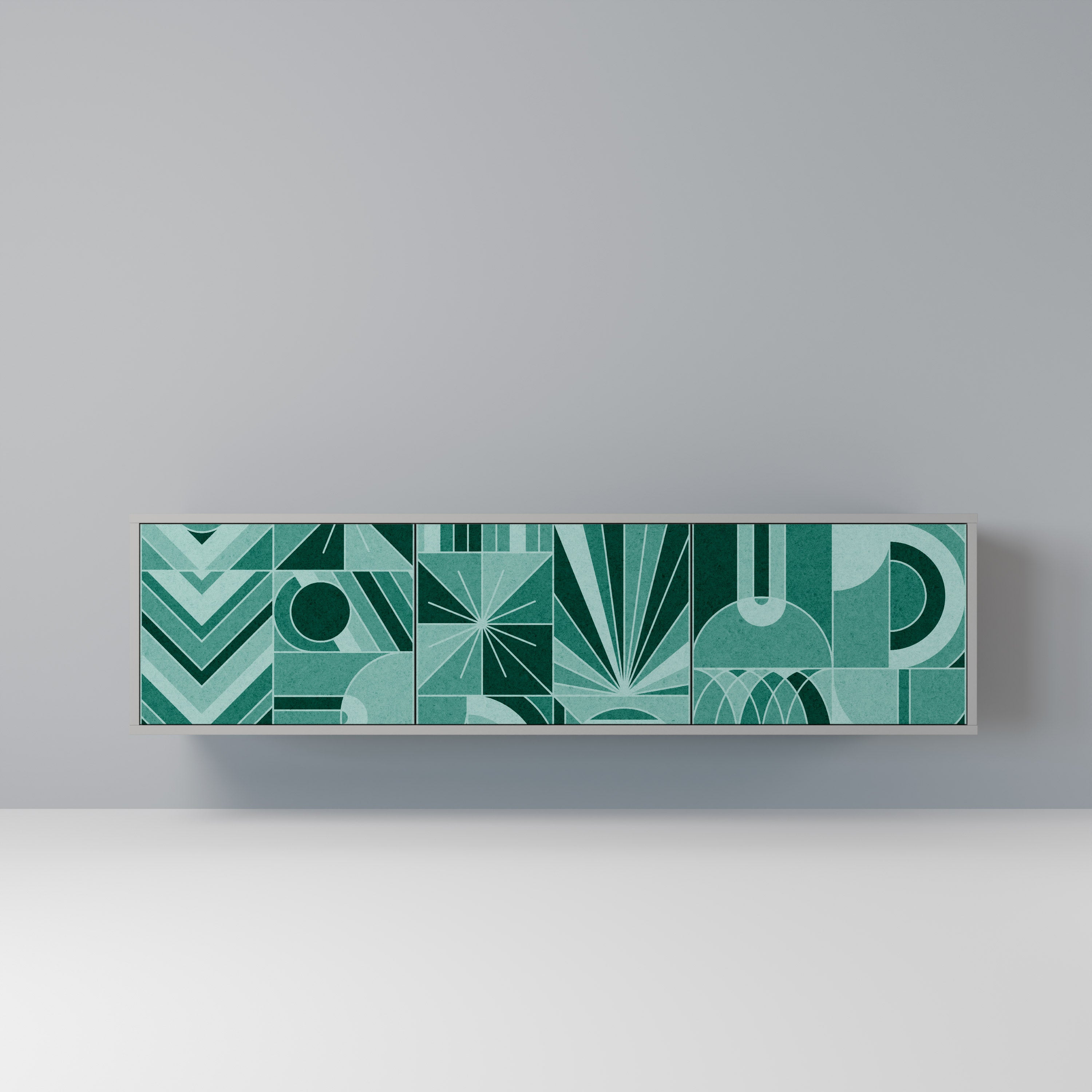 HARMONIC GRID Szafka RTV 3-drzwiowa korpus Szary