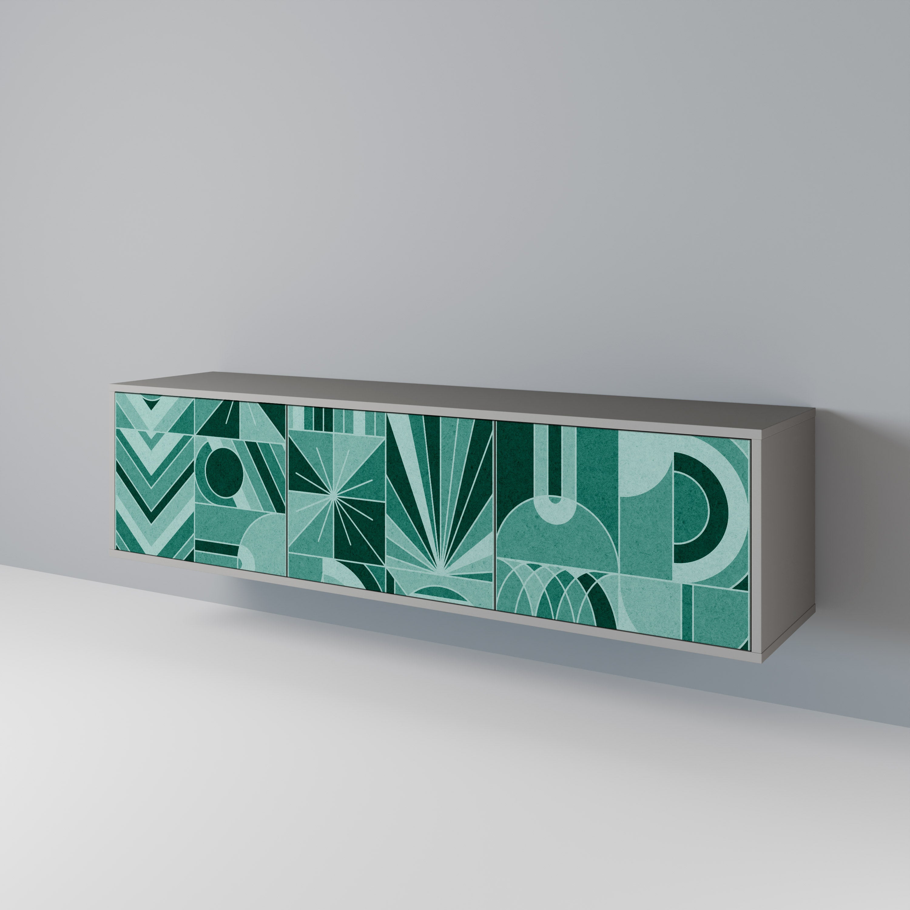 HARMONIC GRID Szafka RTV 3-drzwiowa korpus Szary