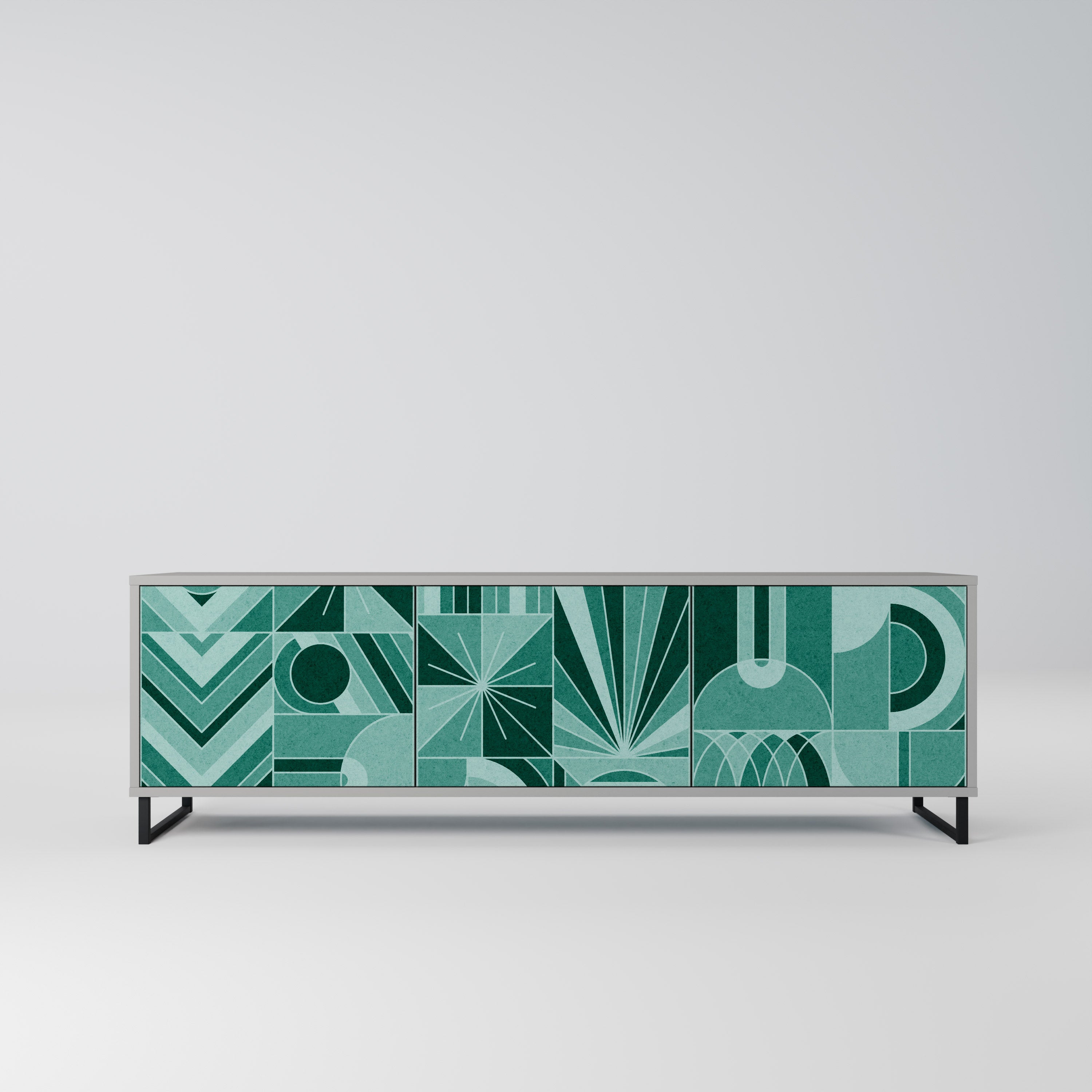 HARMONIC GRID Szafka RTV 3-drzwiowa korpus Szary