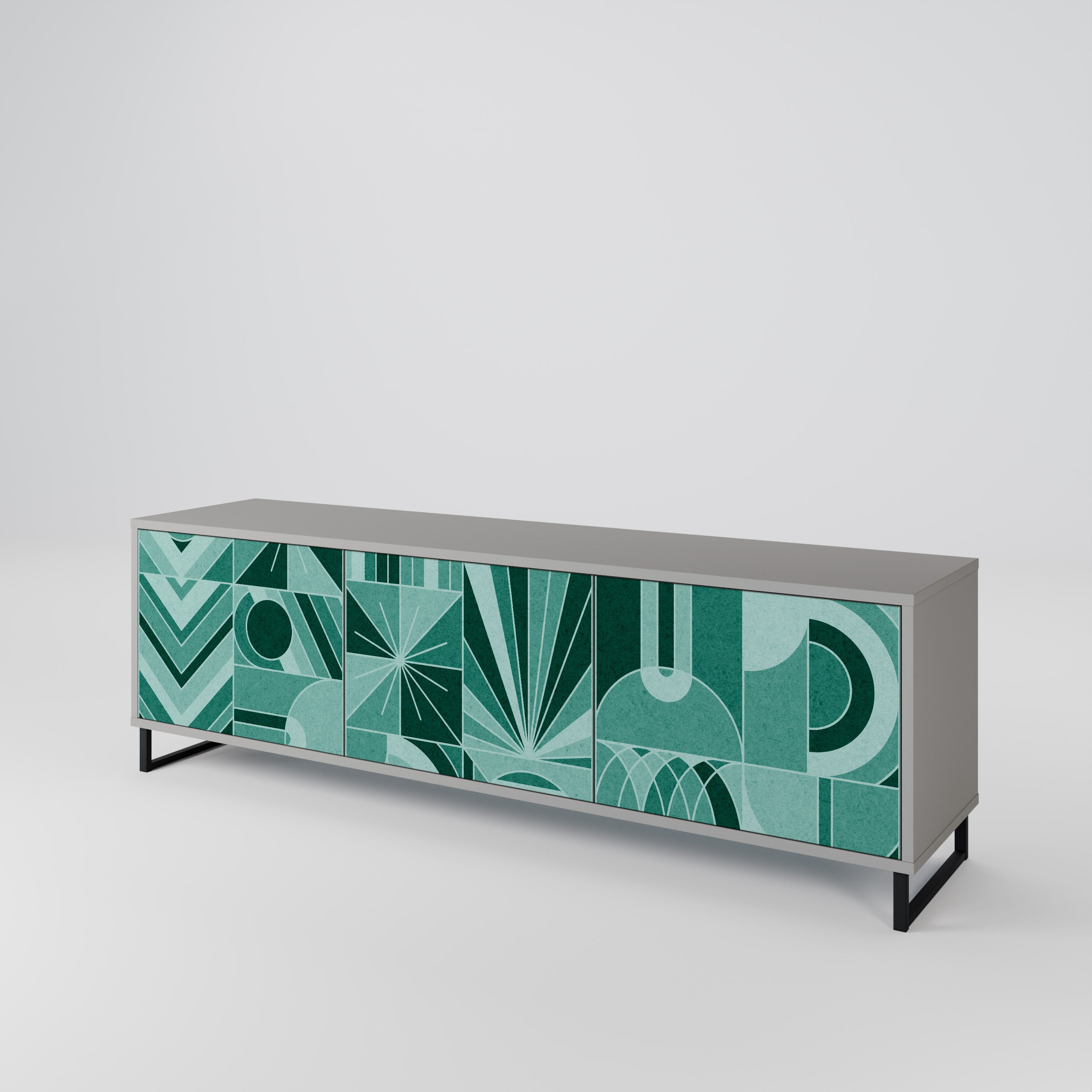 HARMONIC GRID Szafka RTV 3-drzwiowa korpus Szary