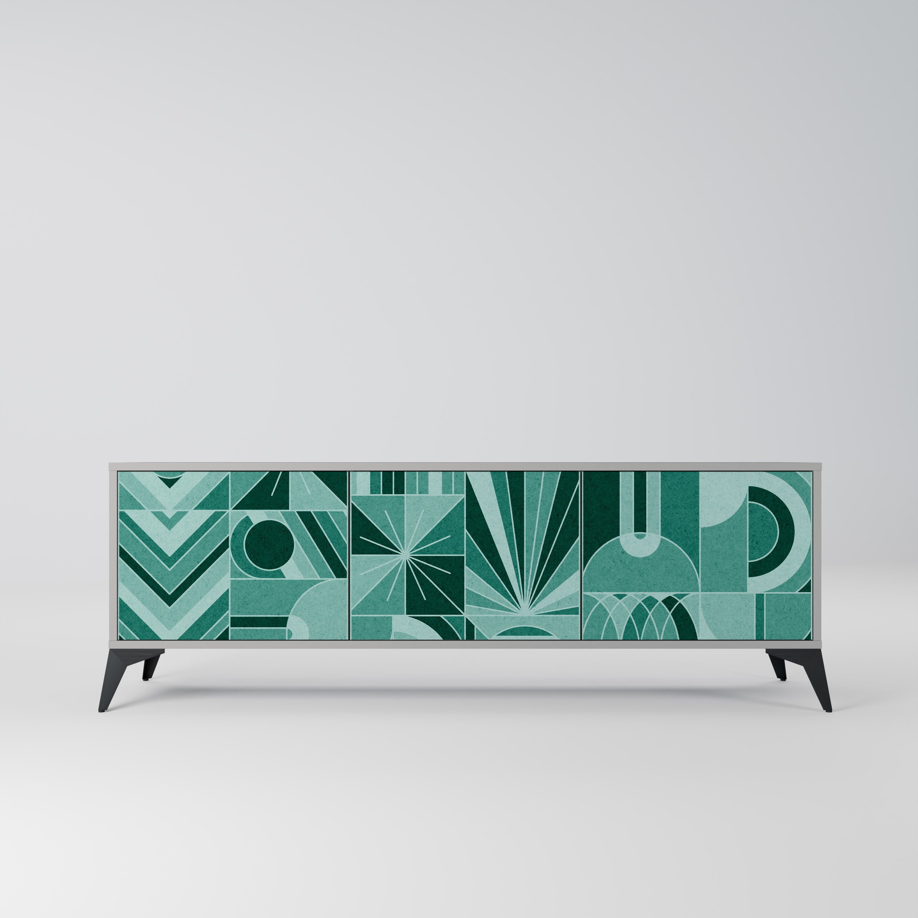 HARMONIC GRID Szafka RTV 3-drzwiowa korpus Szary