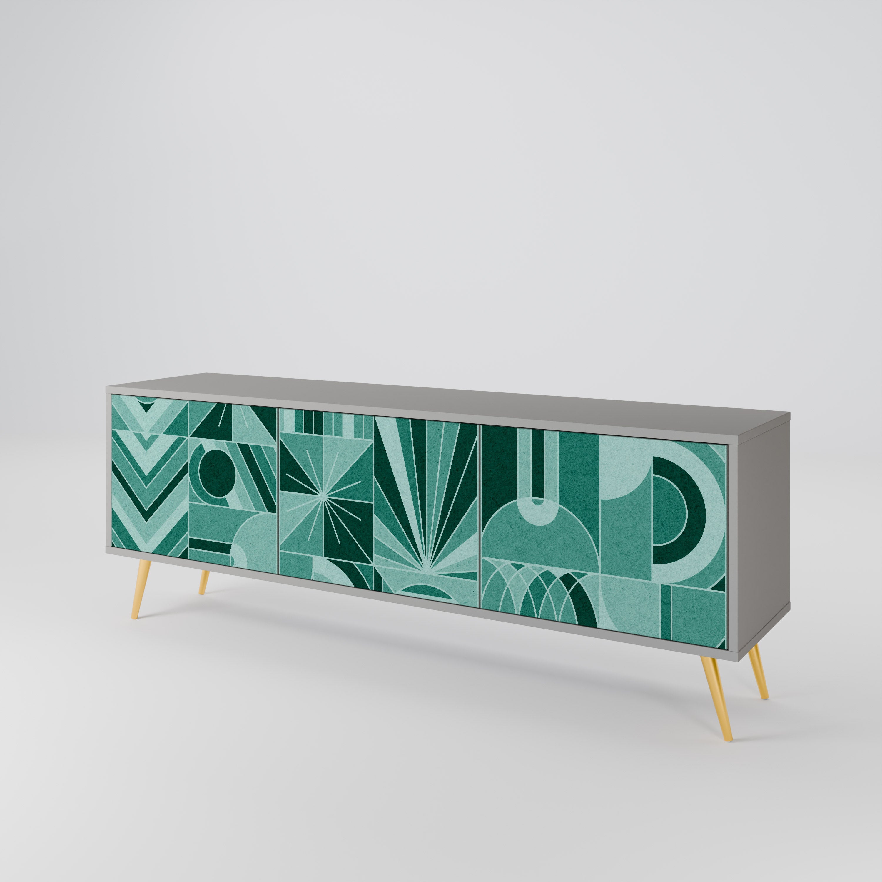 HARMONIC GRID Szafka RTV 3-drzwiowa korpus Szary