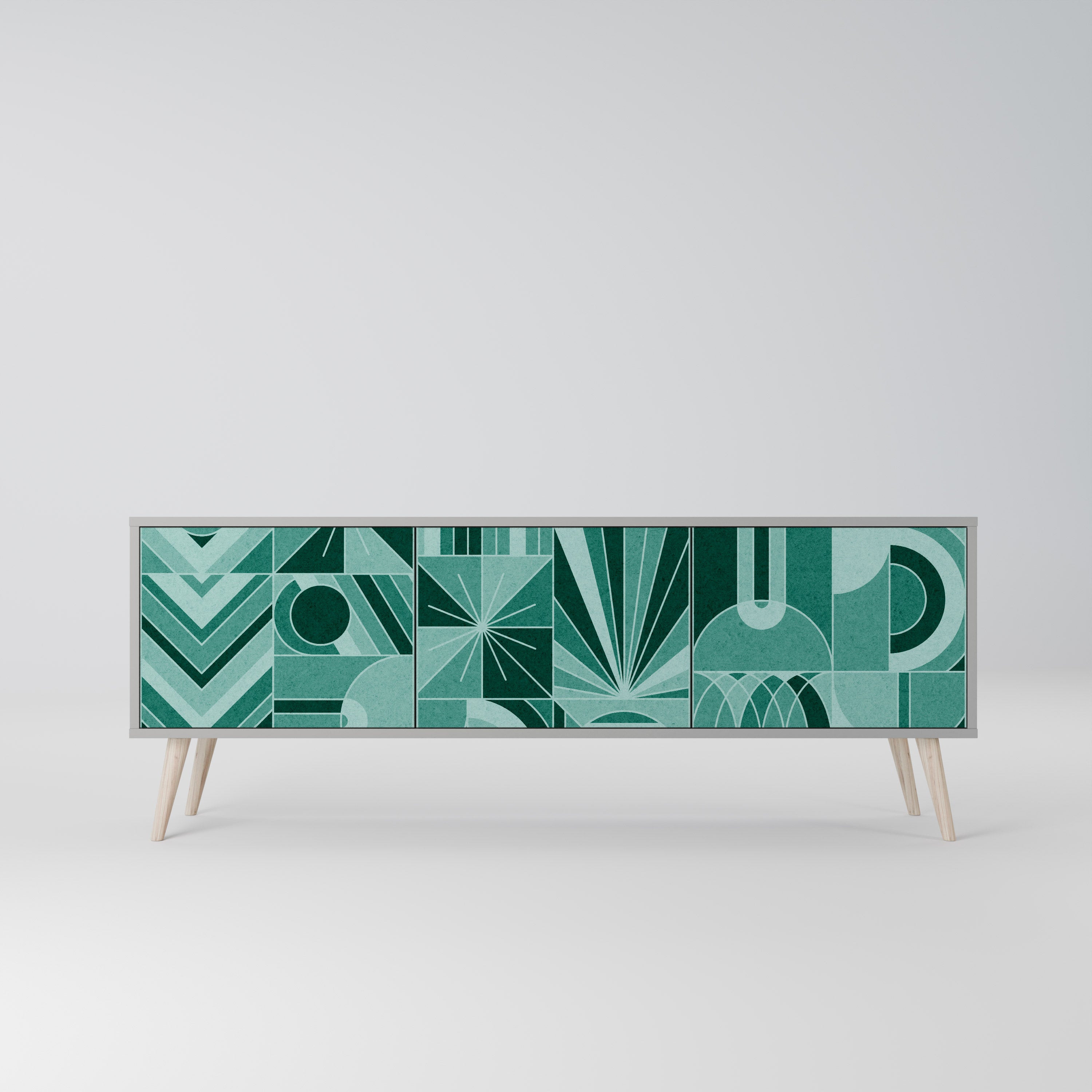 HARMONIC GRID Szafka RTV 3-drzwiowa korpus Szary