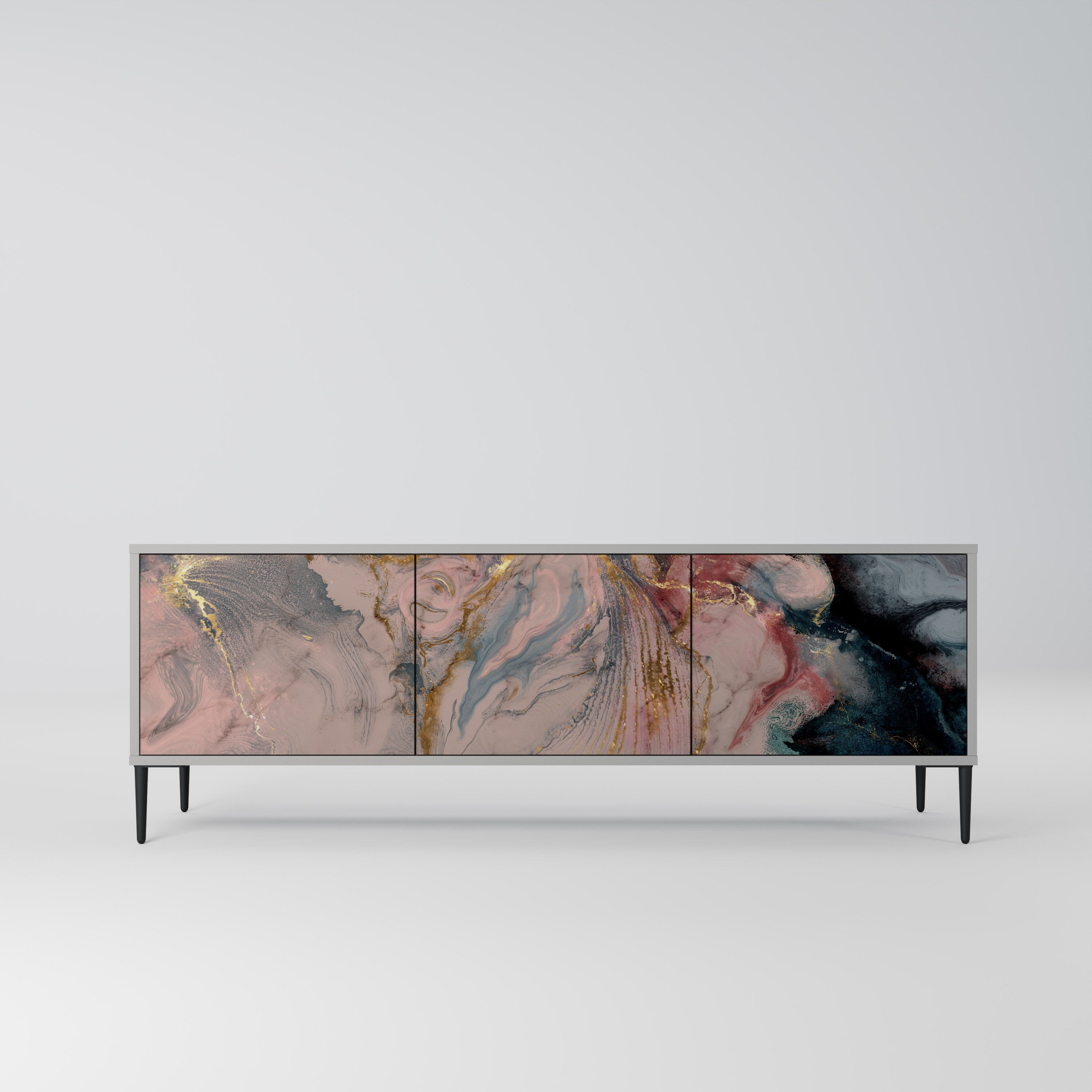 GILDED SWIRLS Szafka RTV 3-drzwiowa korpus Szary