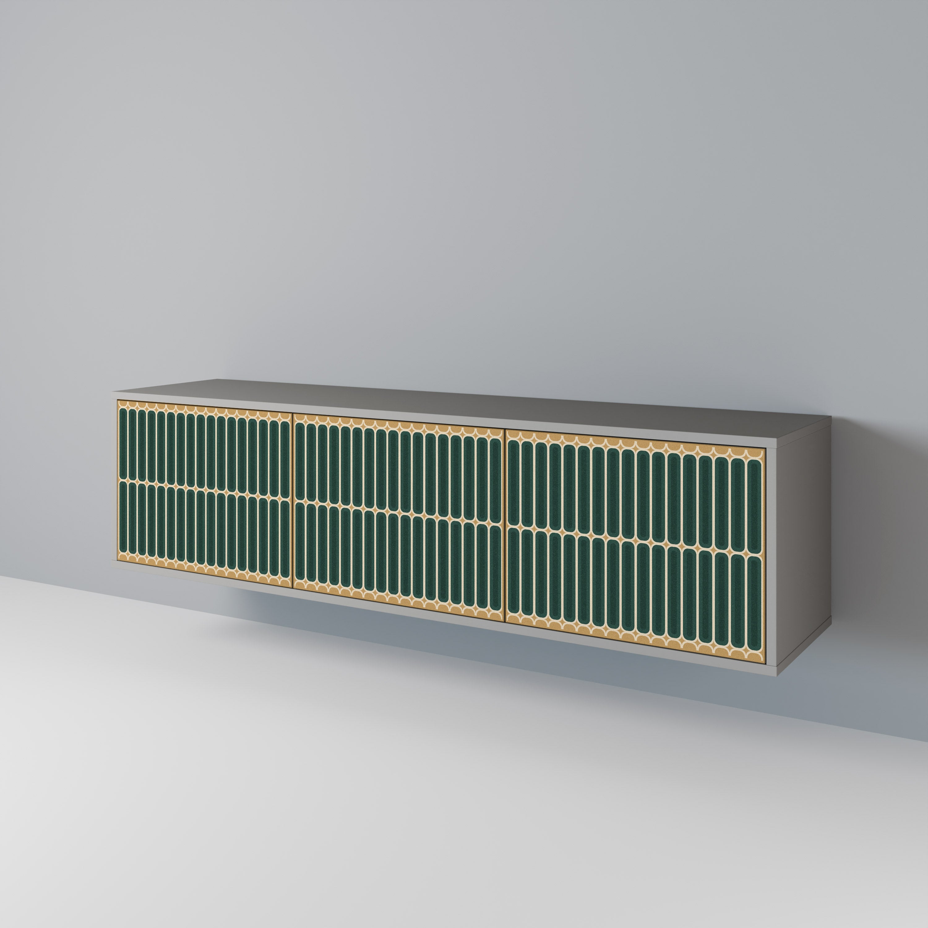 ILUSION GATE Szafka RTV 3-drzwiowa korpus Szary