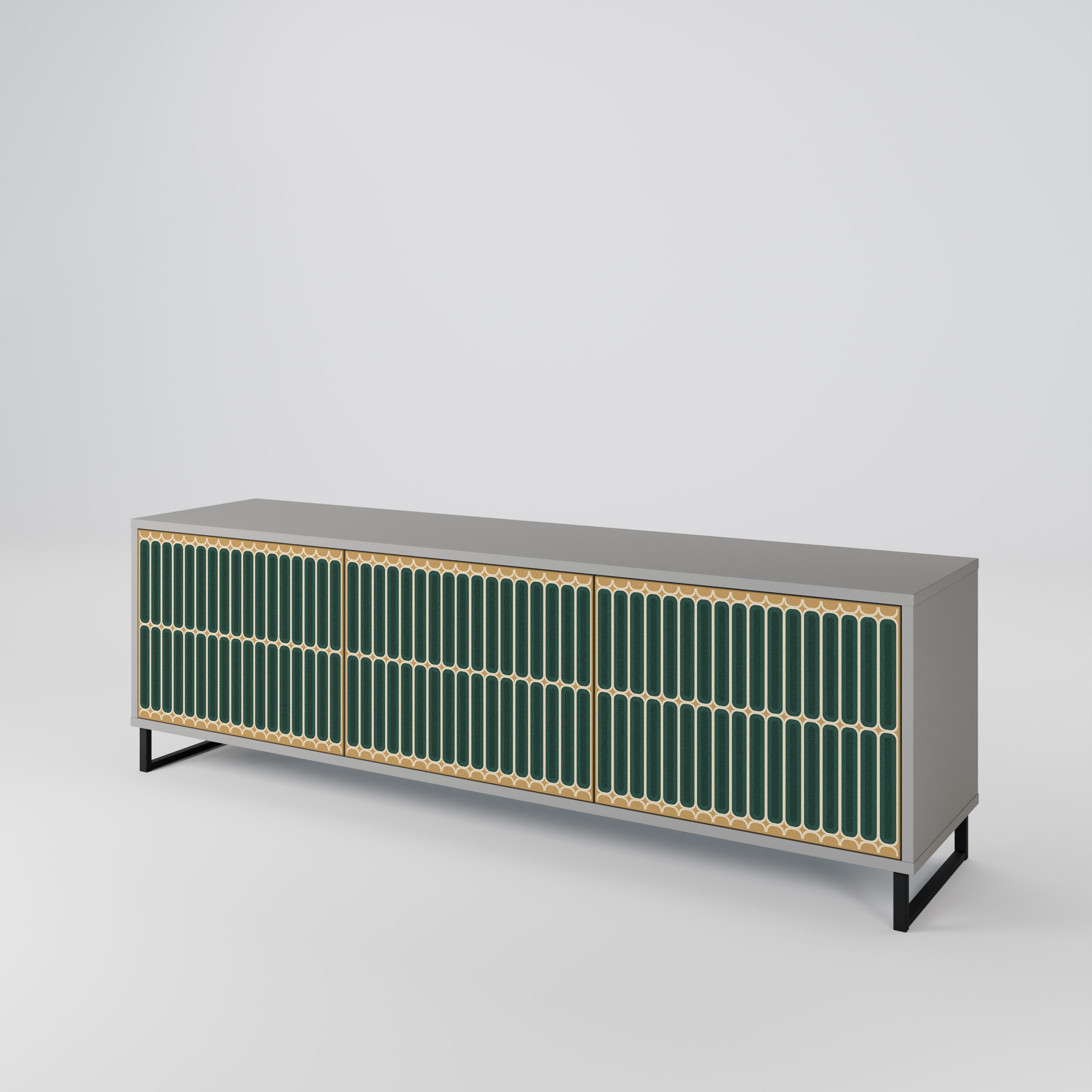 ILUSION GATE Szafka RTV 3-drzwiowa korpus Szary