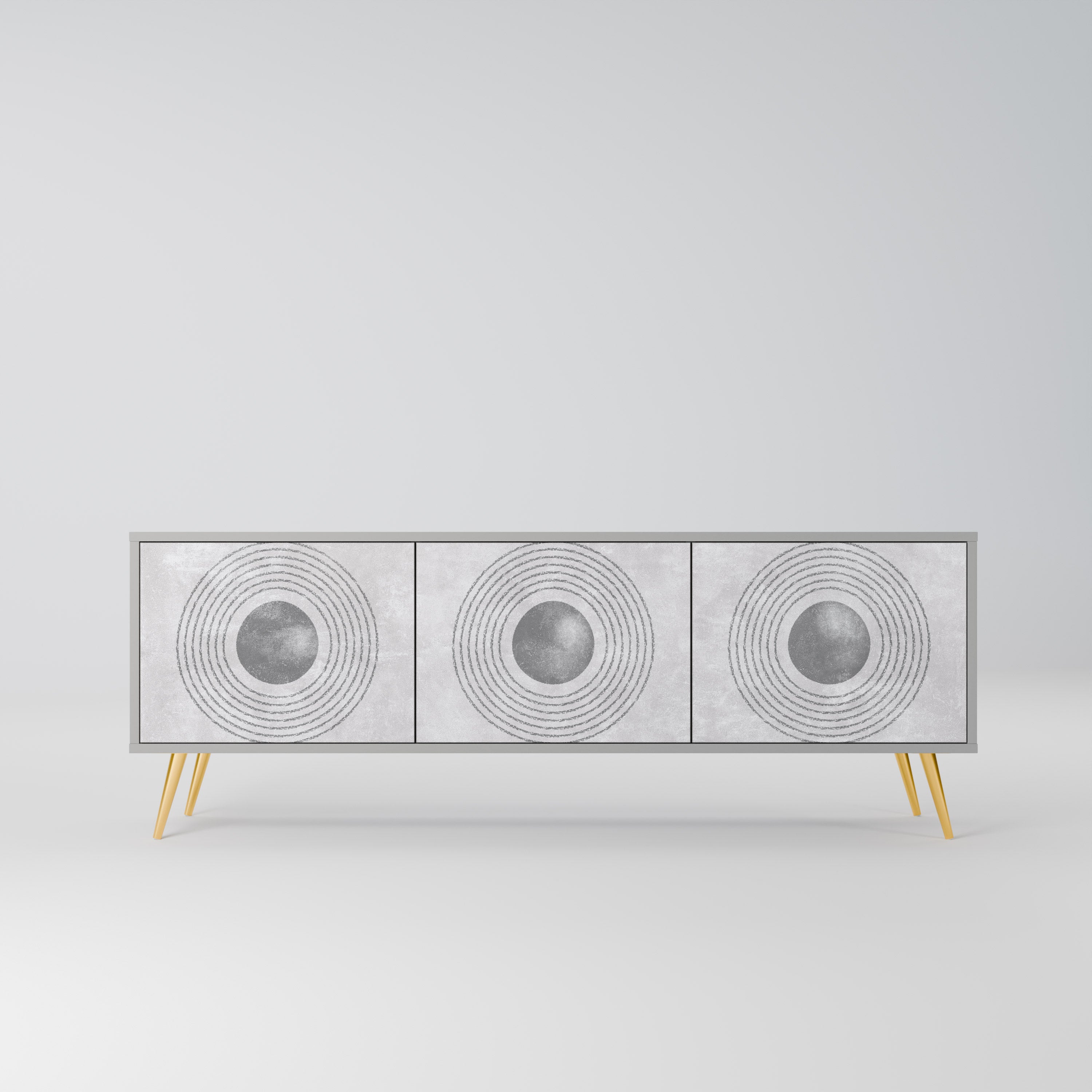 SOLID CIRCLES Szafka RTV 3-drzwiowa korpus Szary