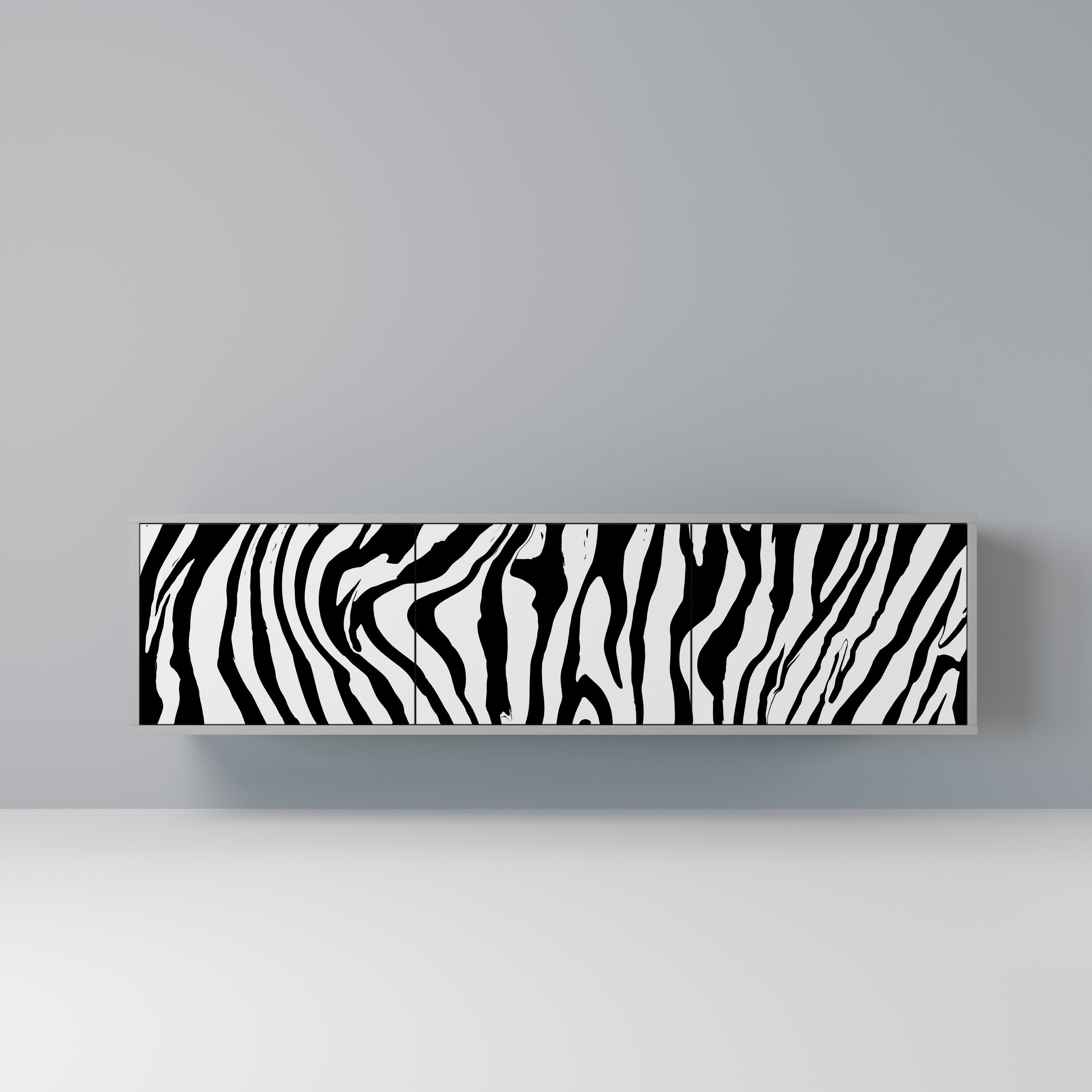 SPLENDID ZEBRA Szafka RTV 3-drzwiowa korpus Szary