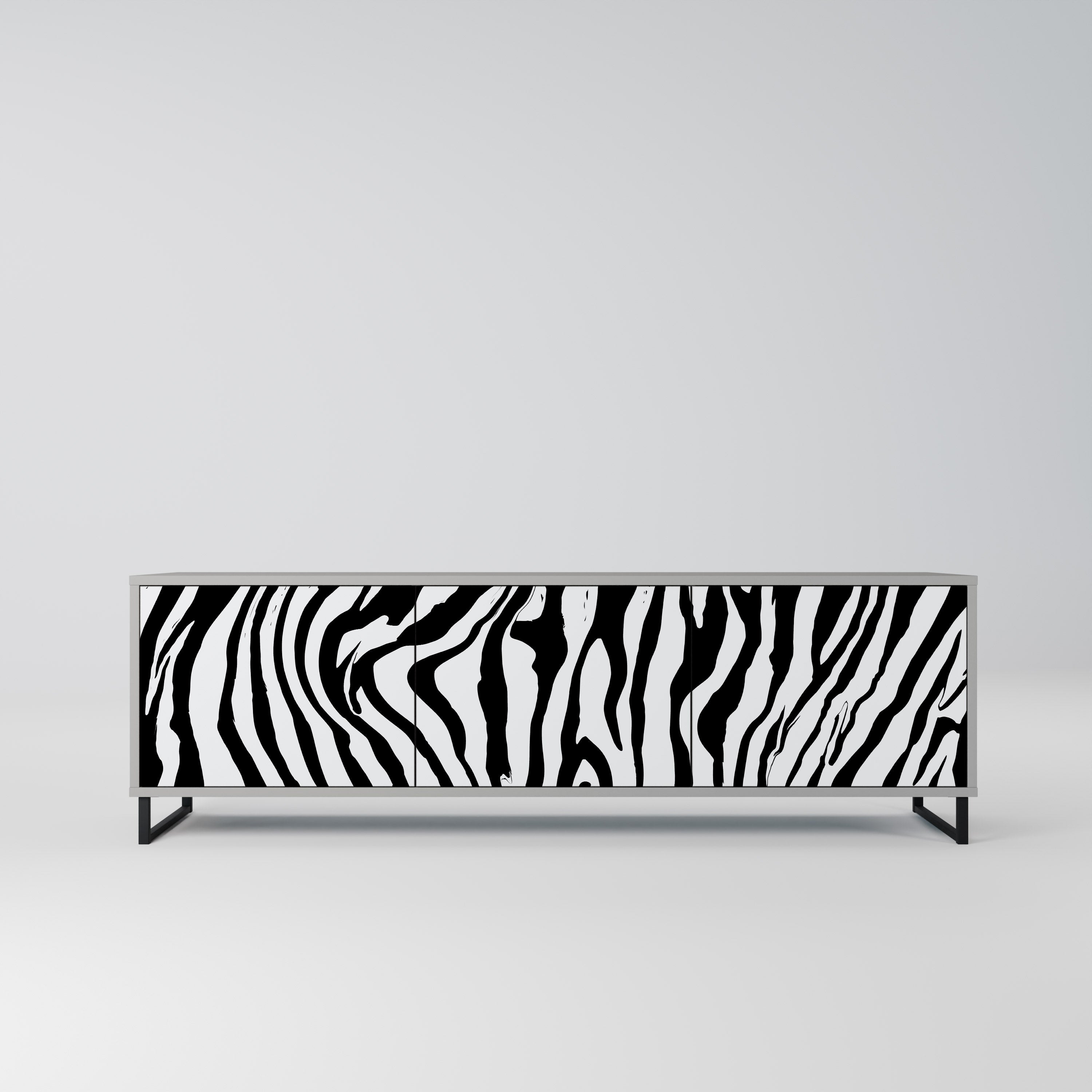 SPLENDID ZEBRA Szafka RTV 3-drzwiowa korpus Szary