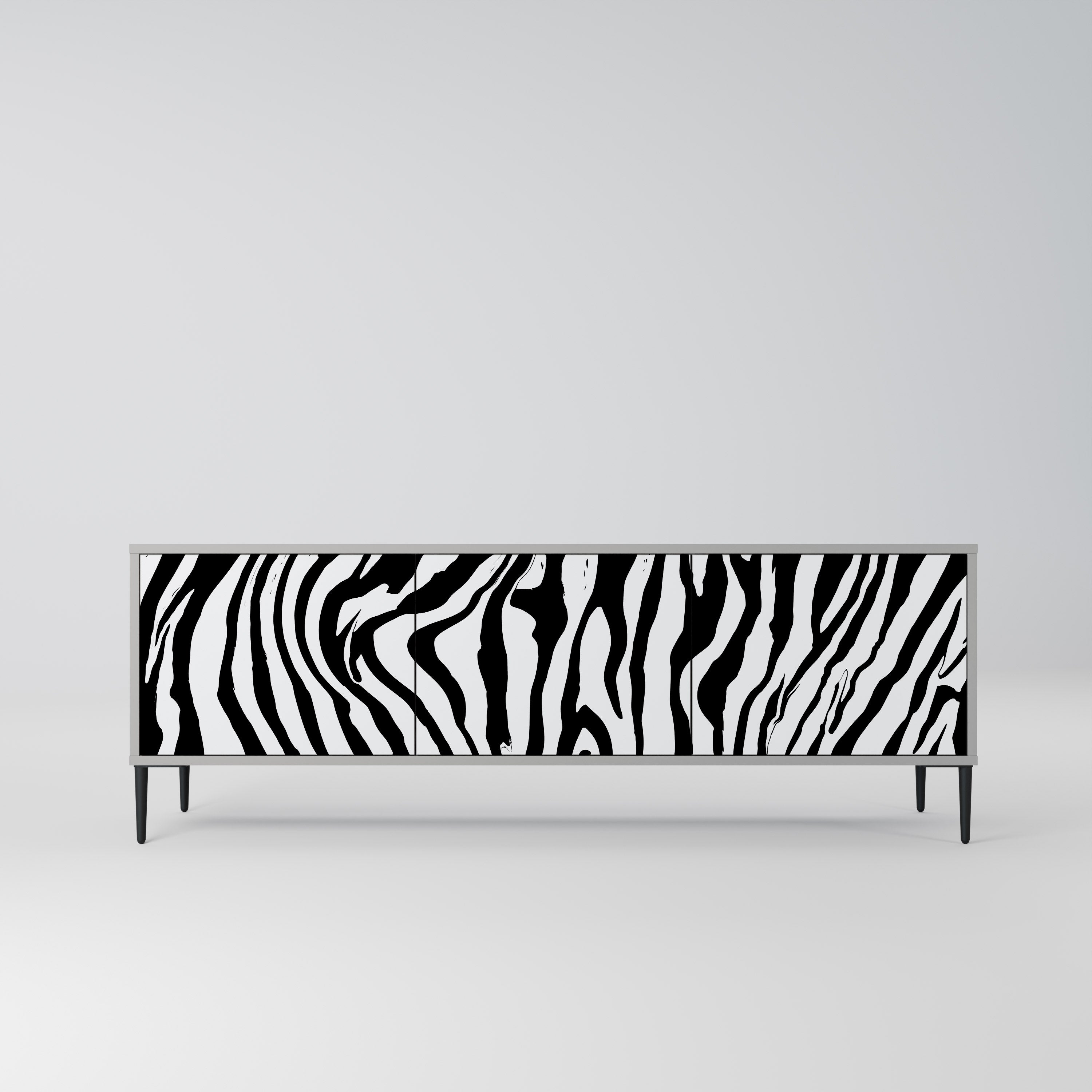 SPLENDID ZEBRA Szafka RTV 3-drzwiowa korpus Szary