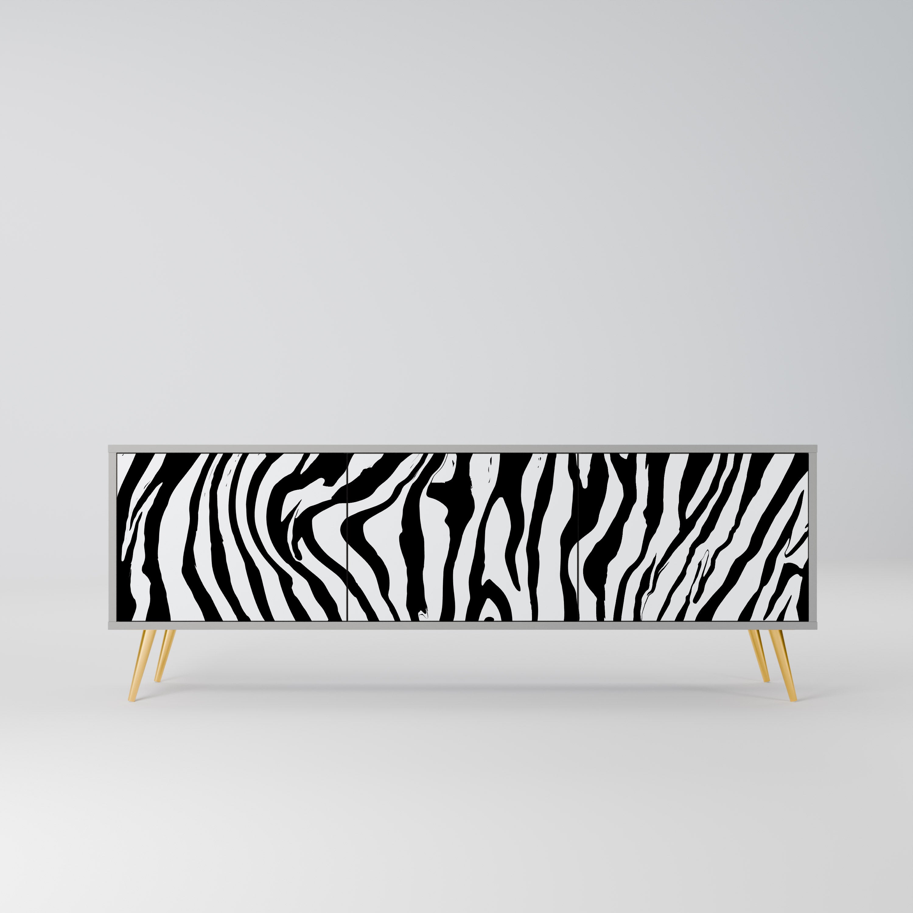 SPLENDID ZEBRA Szafka RTV 3-drzwiowa korpus Szary