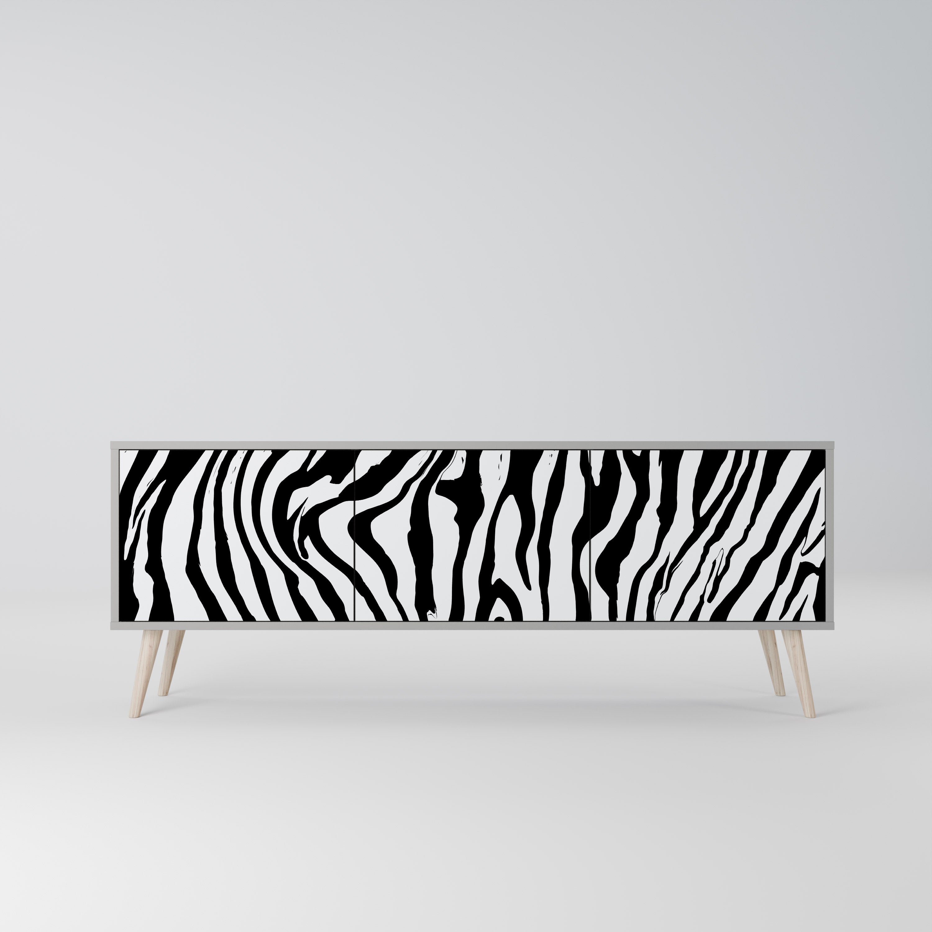 SPLENDID ZEBRA Szafka RTV 3-drzwiowa korpus Szary