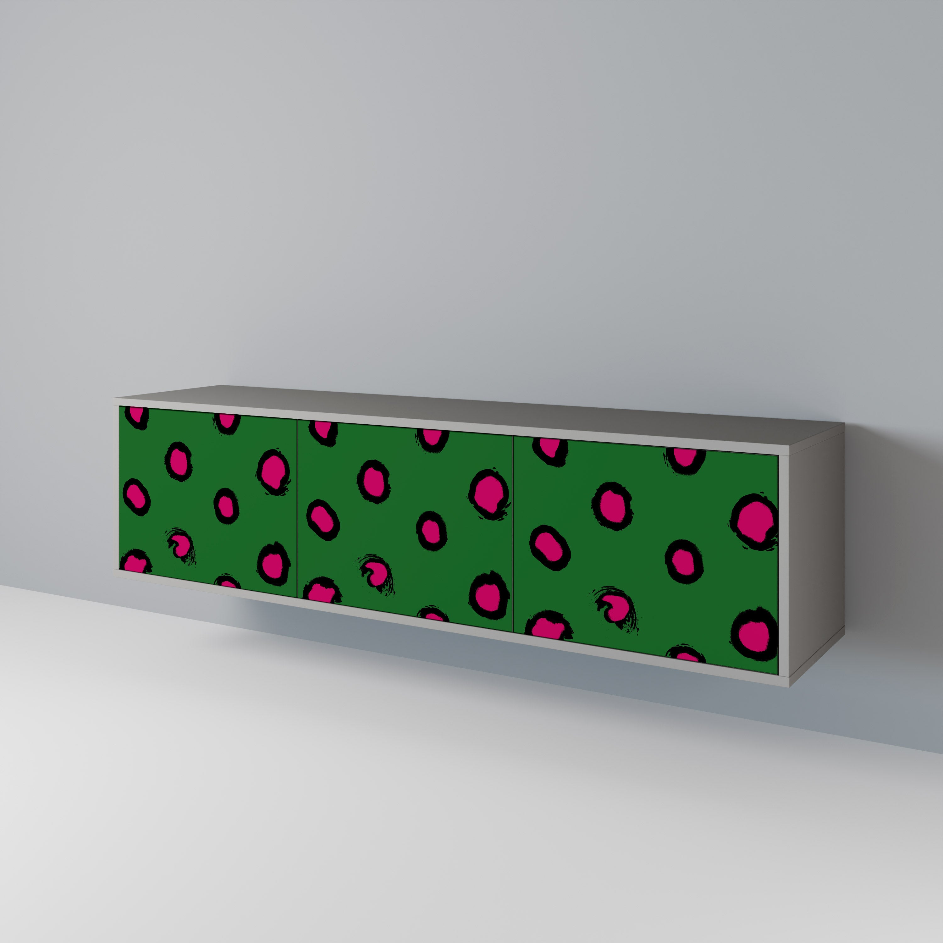 FUNKY SPOTS Szafka RTV 3-drzwiowa korpus Szary