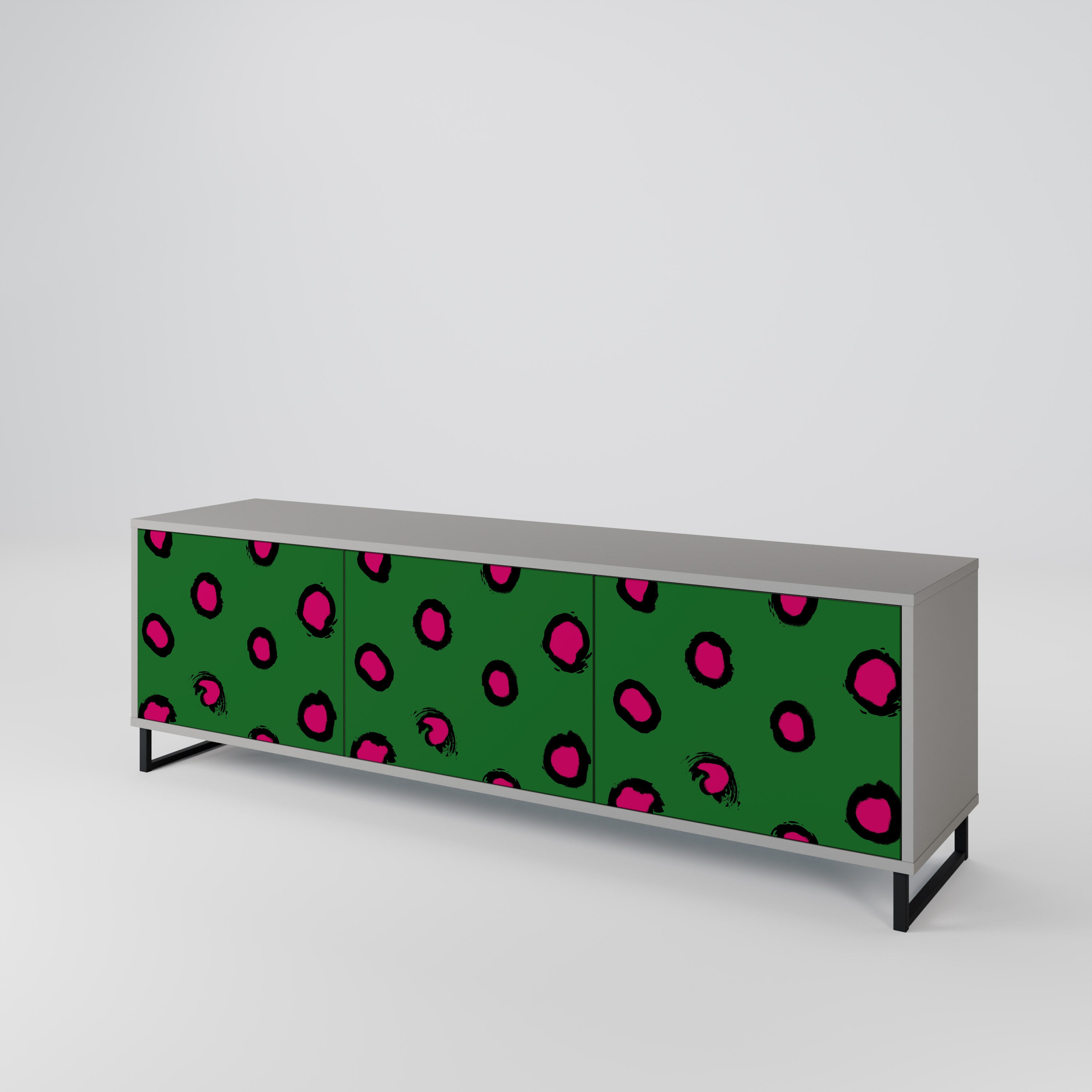 FUNKY SPOTS Szafka RTV 3-drzwiowa korpus Szary