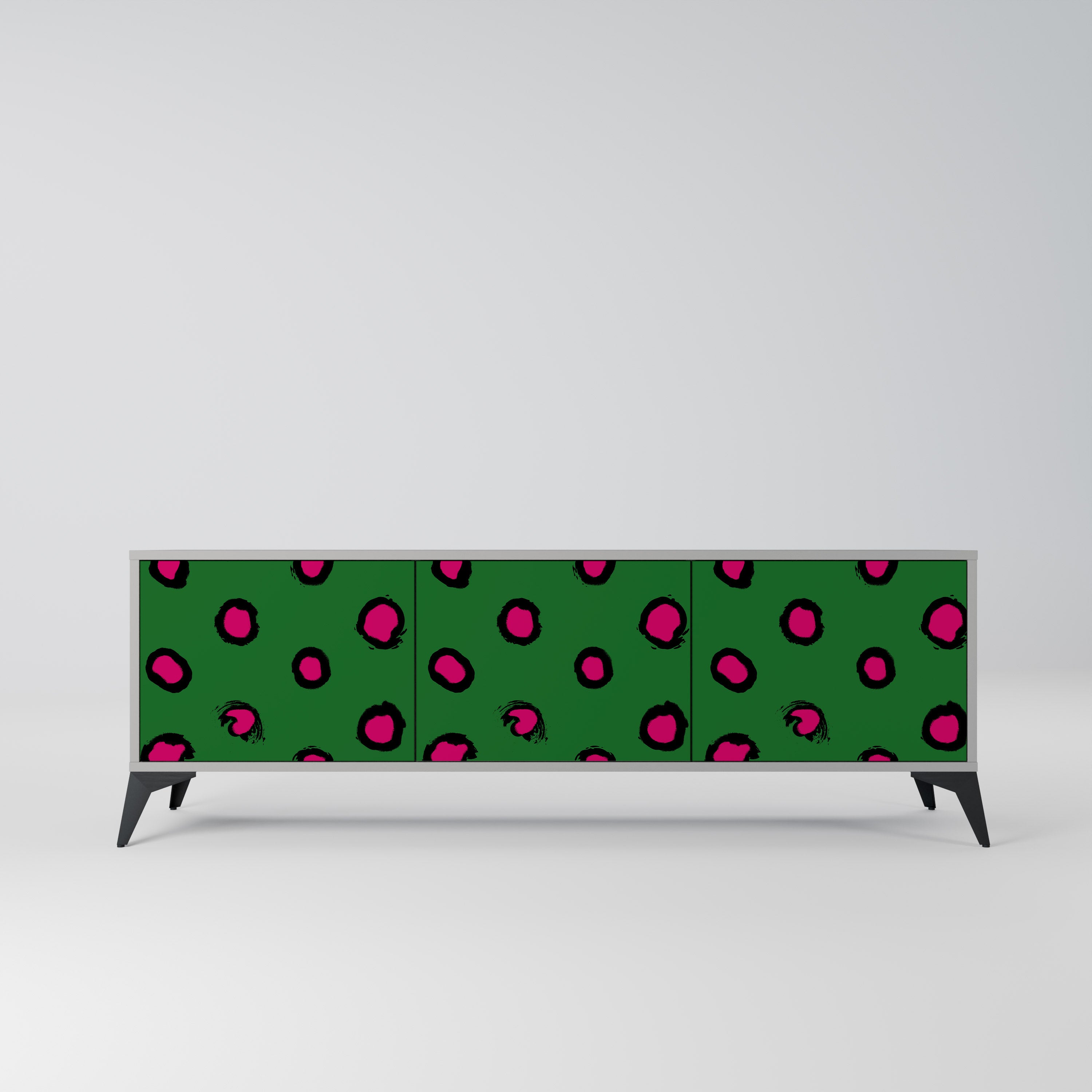 FUNKY SPOTS Szafka RTV 3-drzwiowa korpus Szary