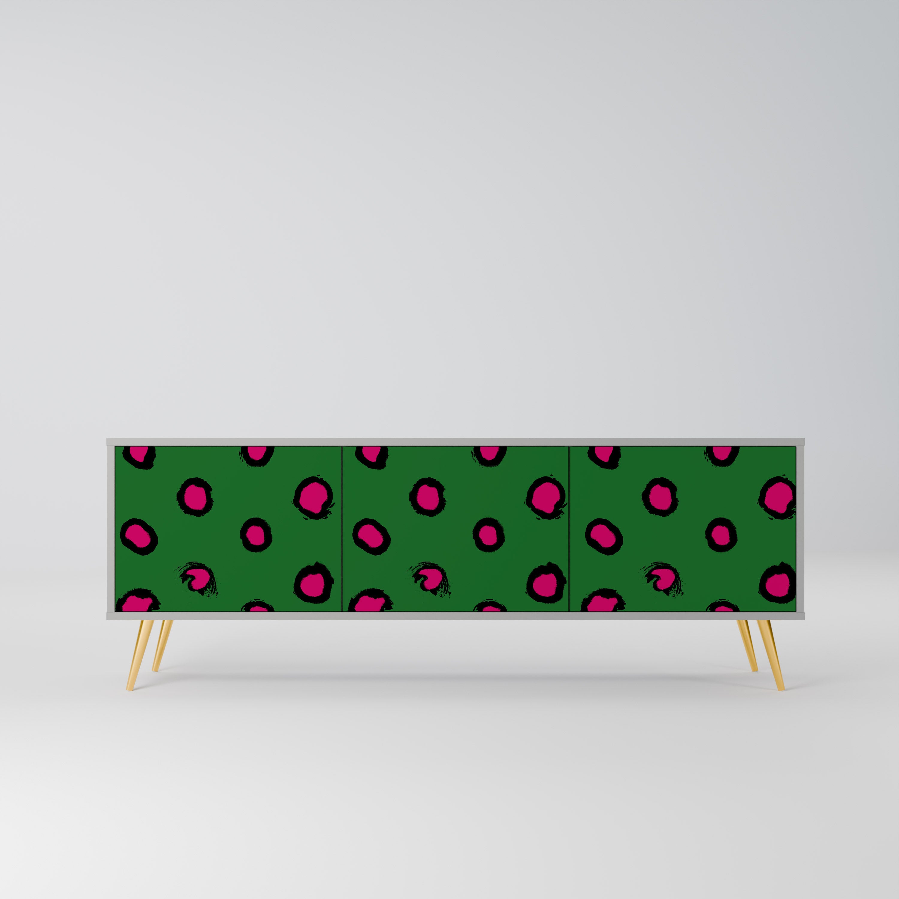 FUNKY SPOTS Szafka RTV 3-drzwiowa korpus Szary