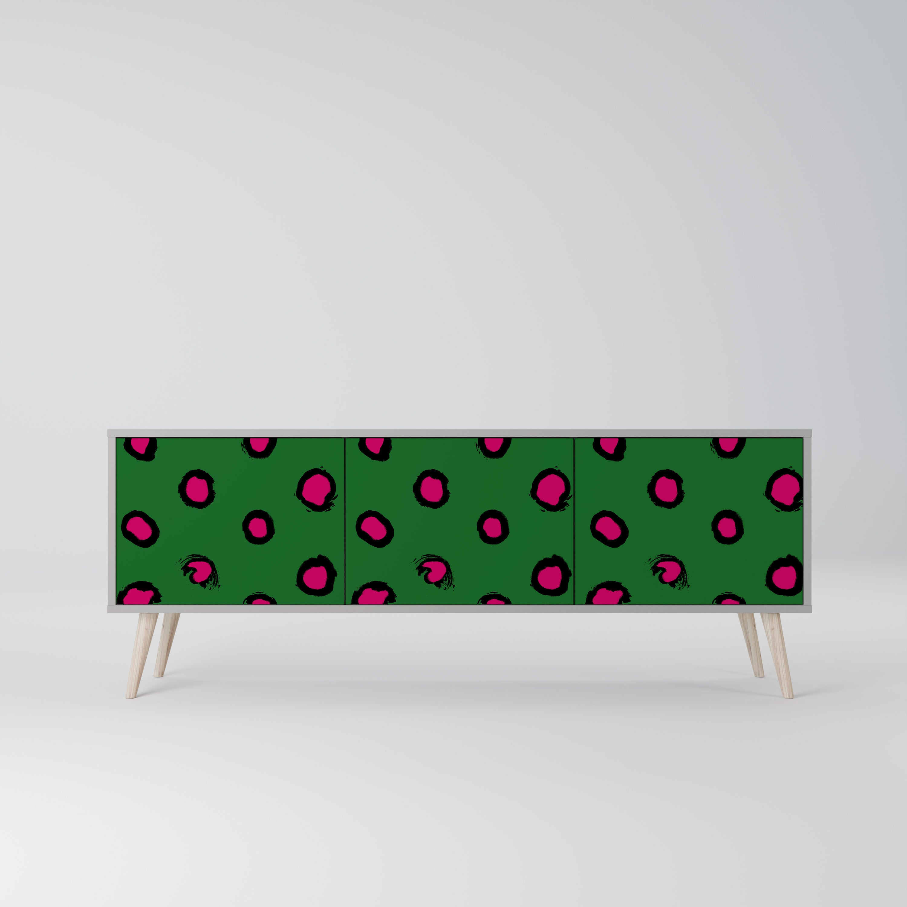 FUNKY SPOTS Szafka RTV 3-drzwiowa korpus Szary
