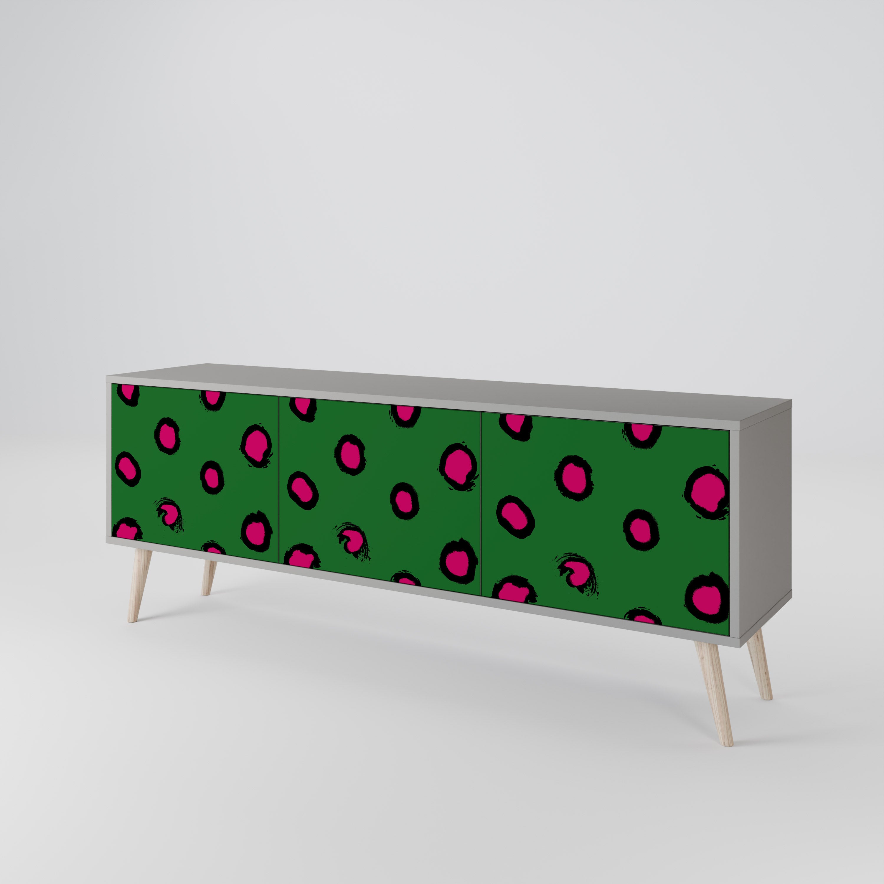 FUNKY SPOTS Szafka RTV 3-drzwiowa korpus Szary