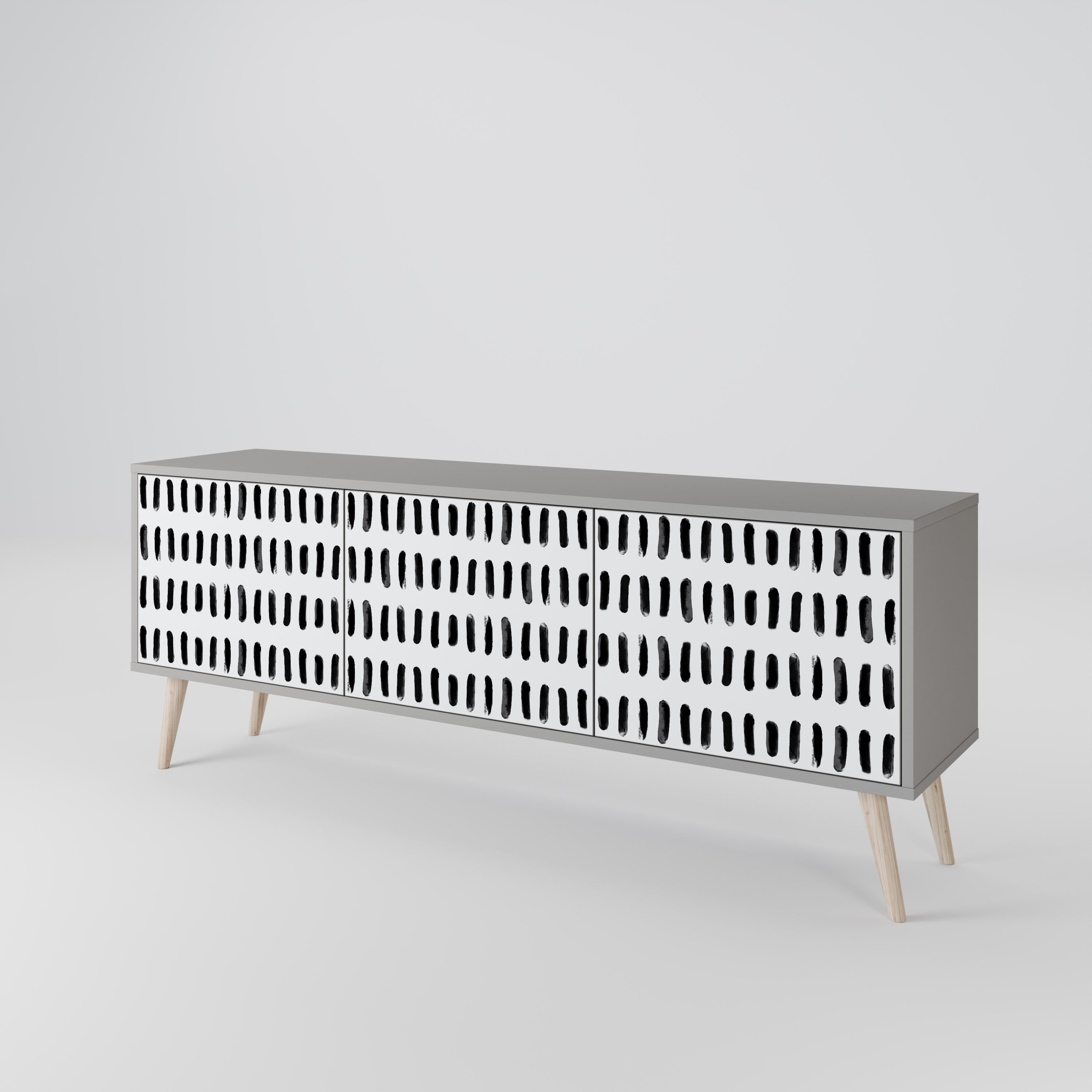 NIGHTY MELODIES Szafka RTV 3-drzwiowa korpus Szary