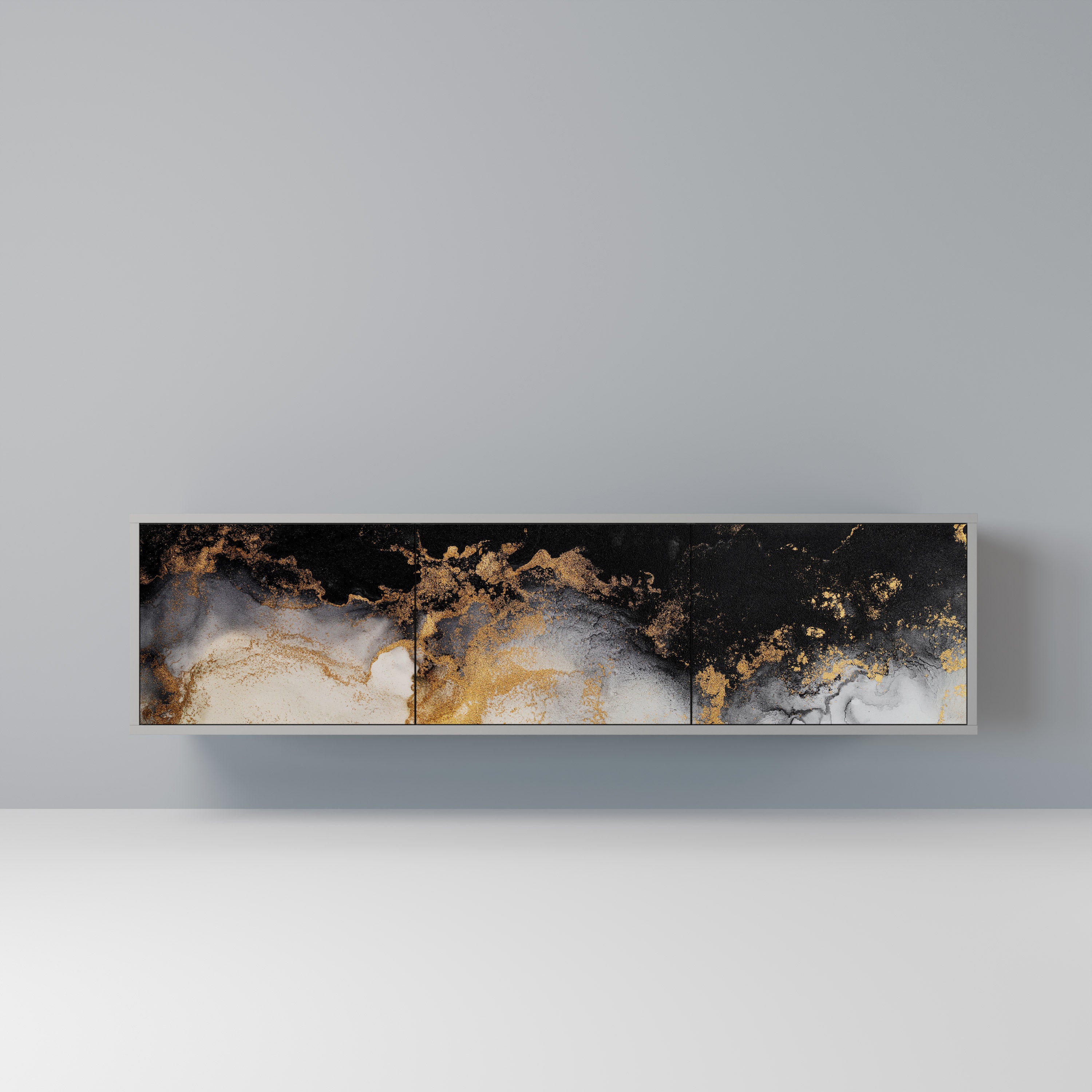 MARBLE OF TOMMORROW Szafka RTV 3-drzwiowa korpus Szary