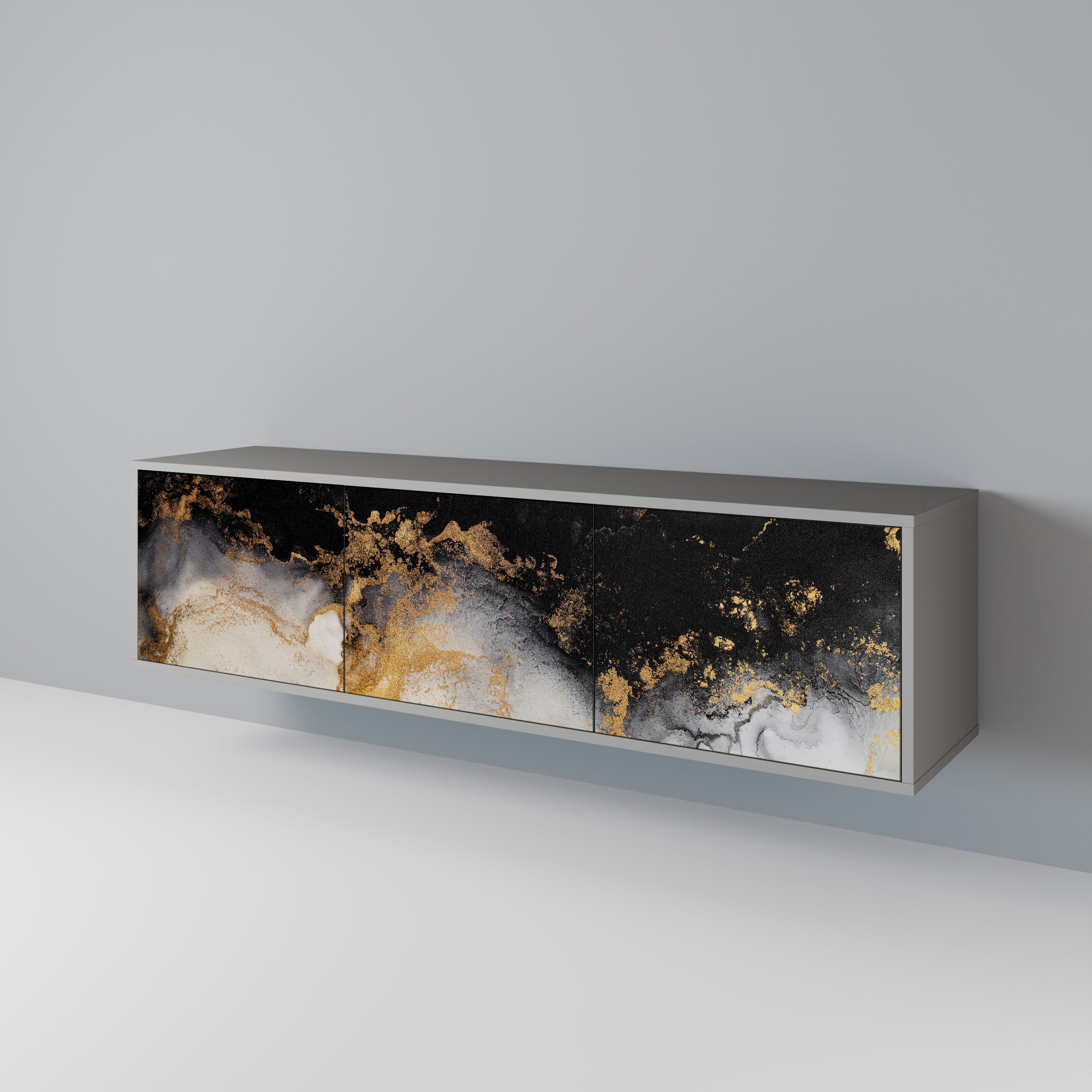 MARBLE OF TOMMORROW Szafka RTV 3-drzwiowa korpus Szary