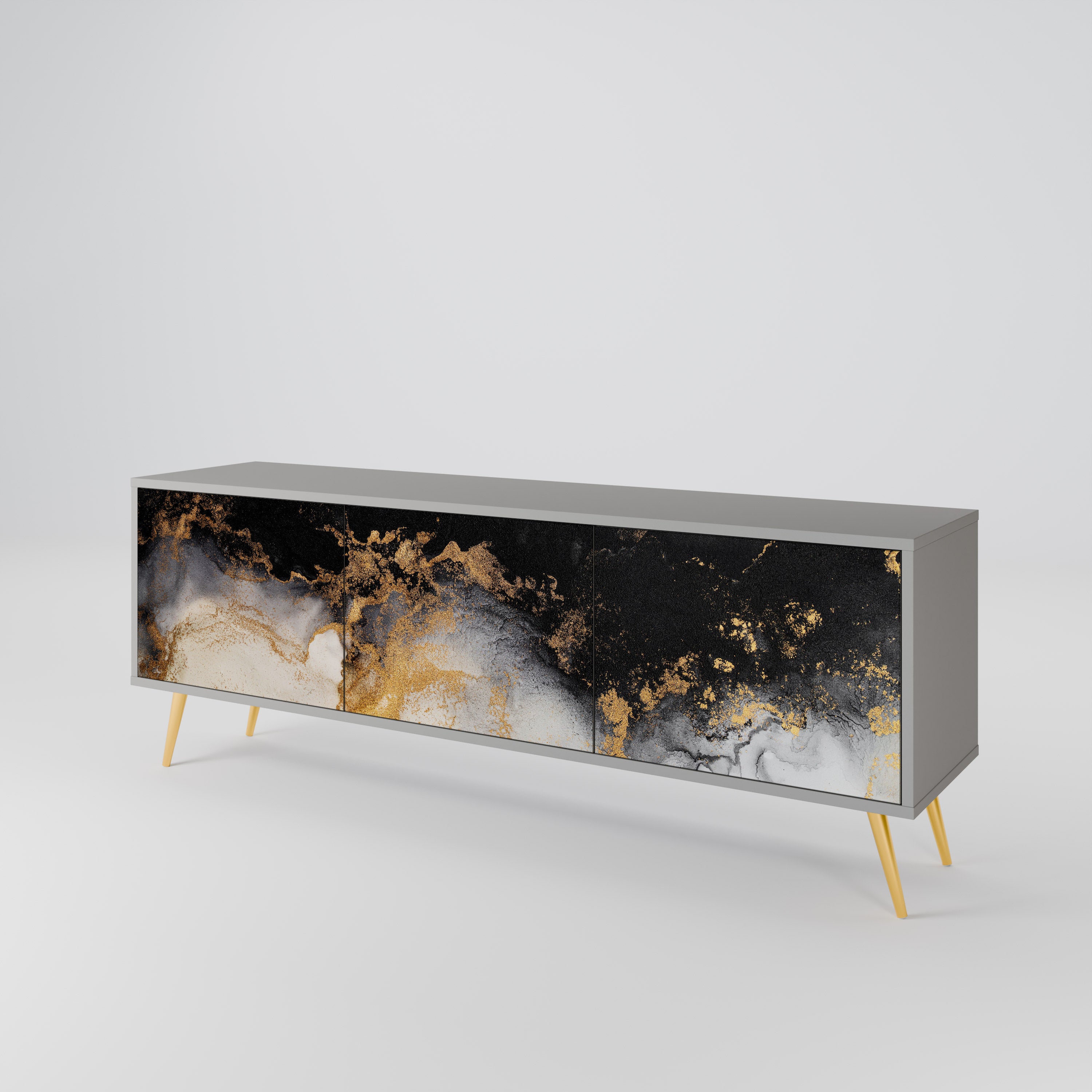 MARBLE OF TOMMORROW Szafka RTV 3-drzwiowa korpus Szary