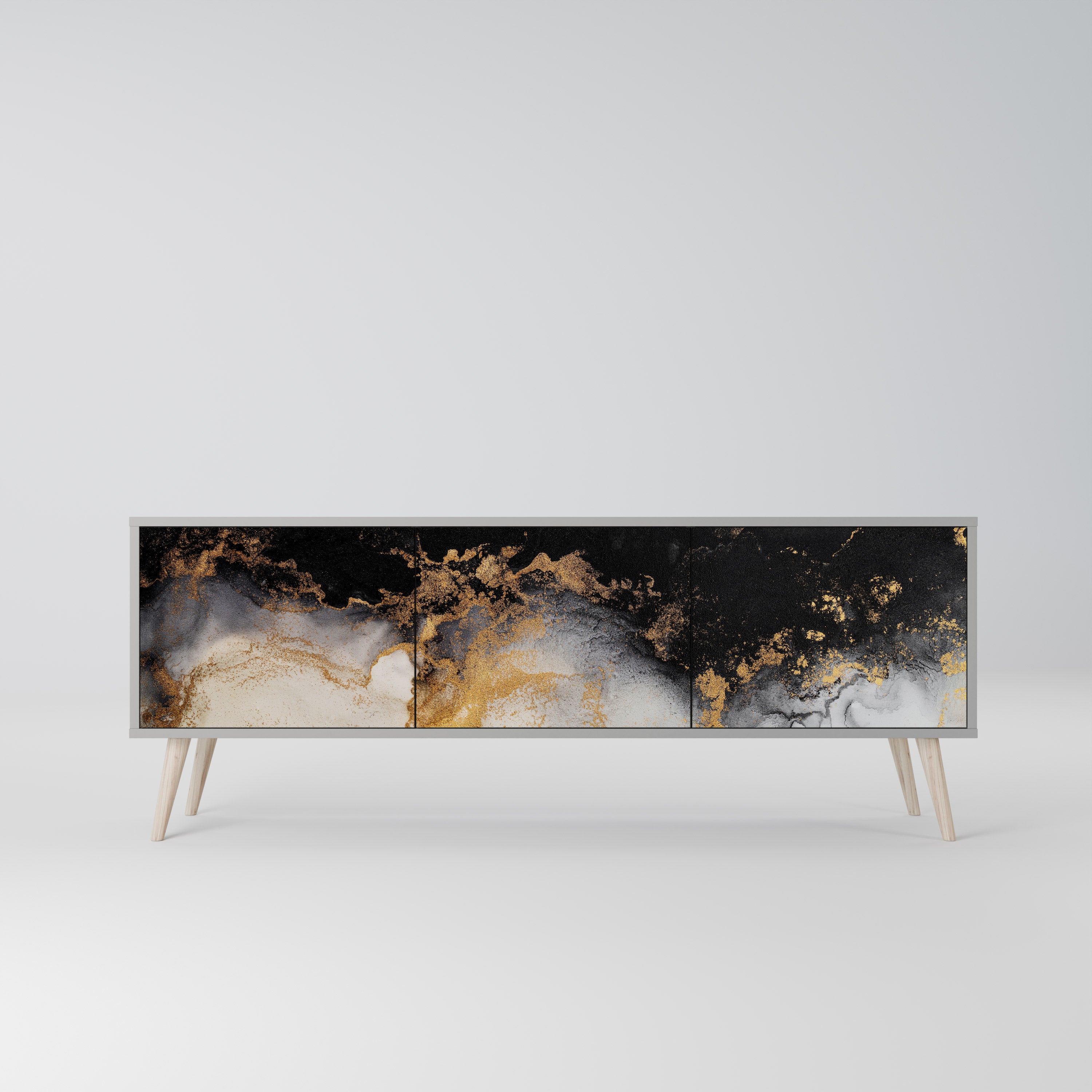 MARBLE OF TOMMORROW Szafka RTV 3-drzwiowa korpus Szary