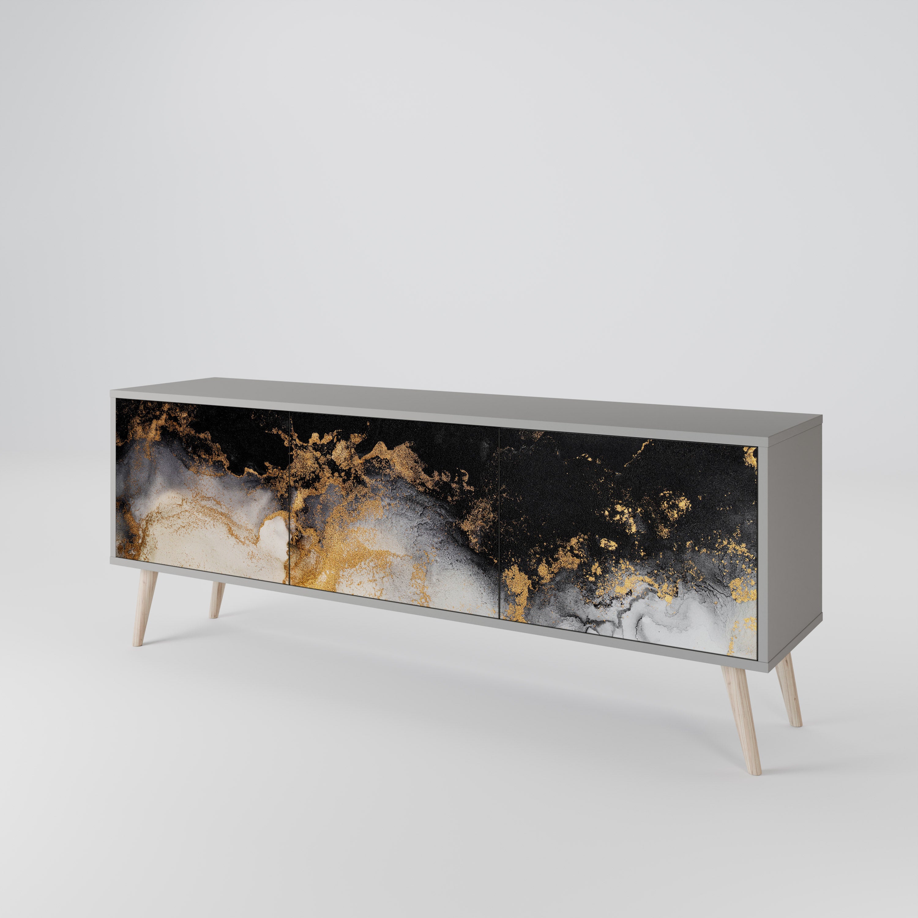 MARBLE OF TOMMORROW Szafka RTV 3-drzwiowa korpus Szary